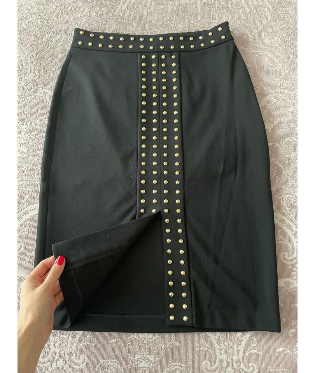 MICHAEL KORS Черная полиэстеровая юбка миди, фото 2