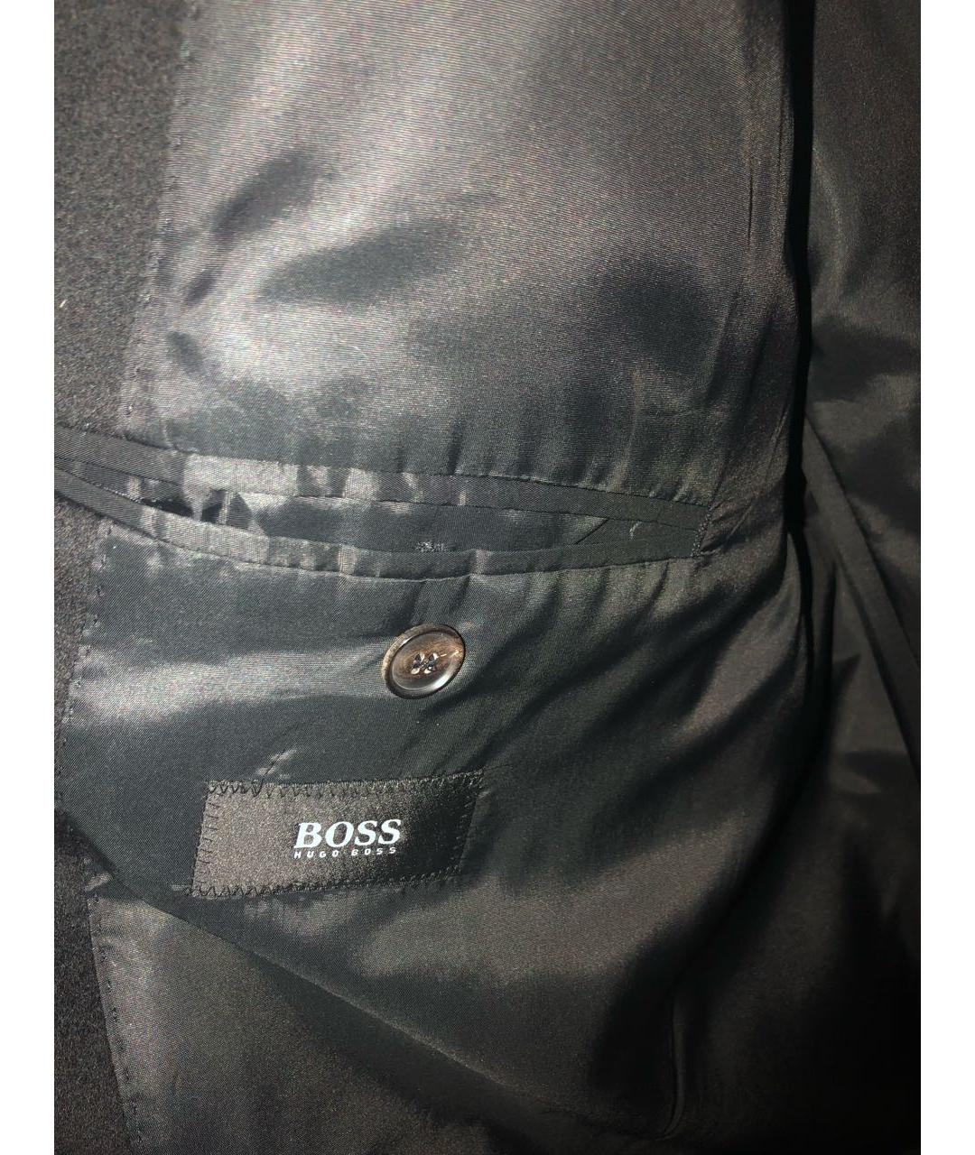 HUGO BOSS Черное шерстяное пальто, фото 3