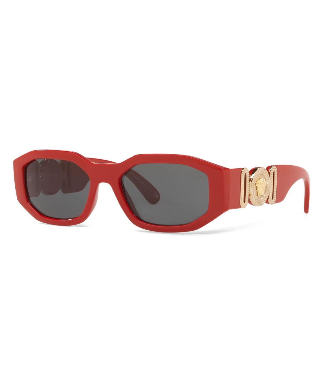 VERSACE Красные пластиковые солнцезащитные очки, фото 1