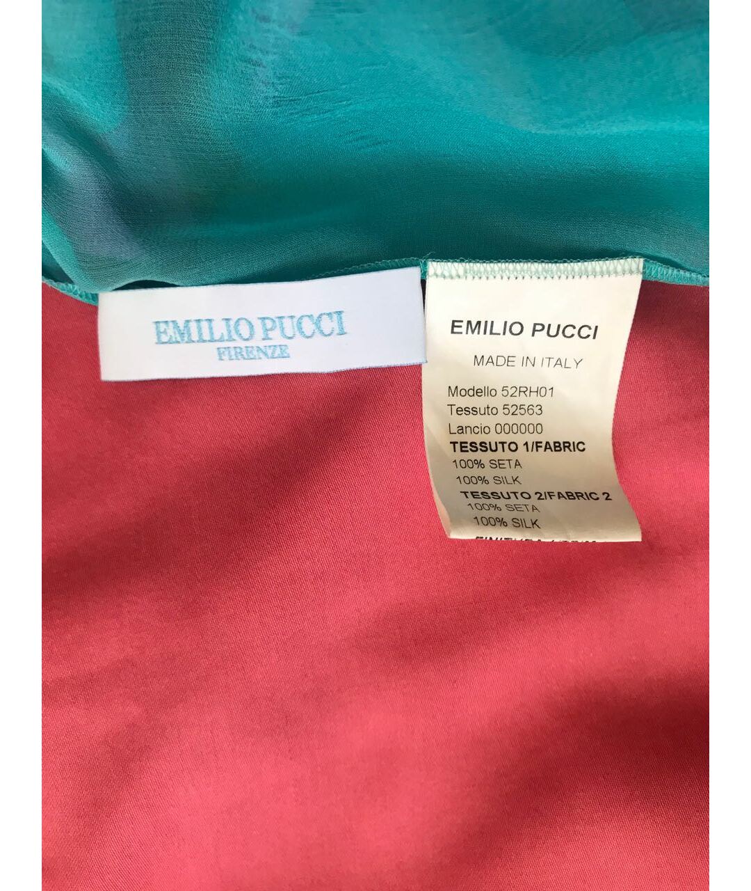 EMILIO PUCCI Голубое шелковое повседневное платье, фото 3