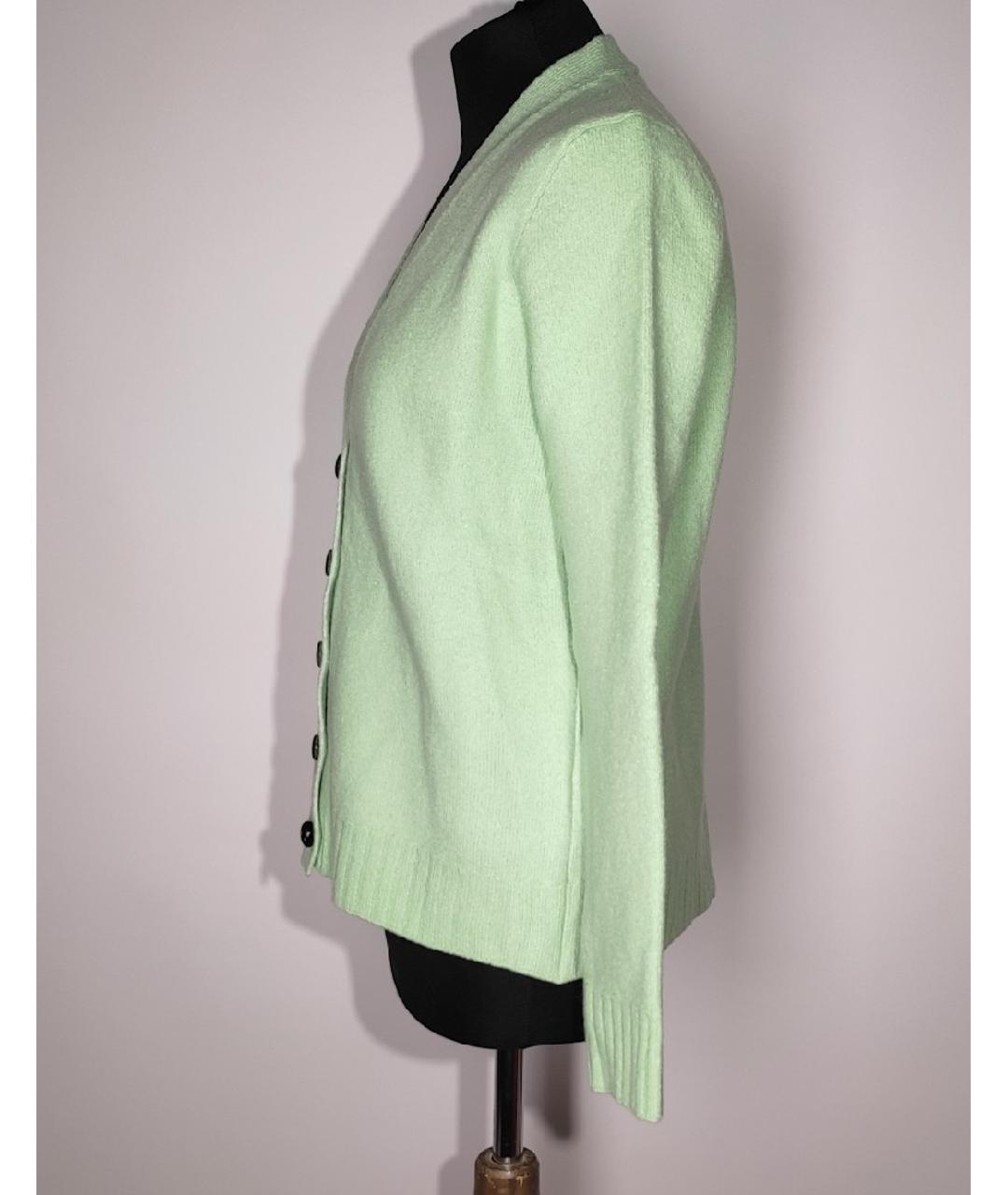 JIL SANDER Салатовый шерстяной кардиган, фото 2
