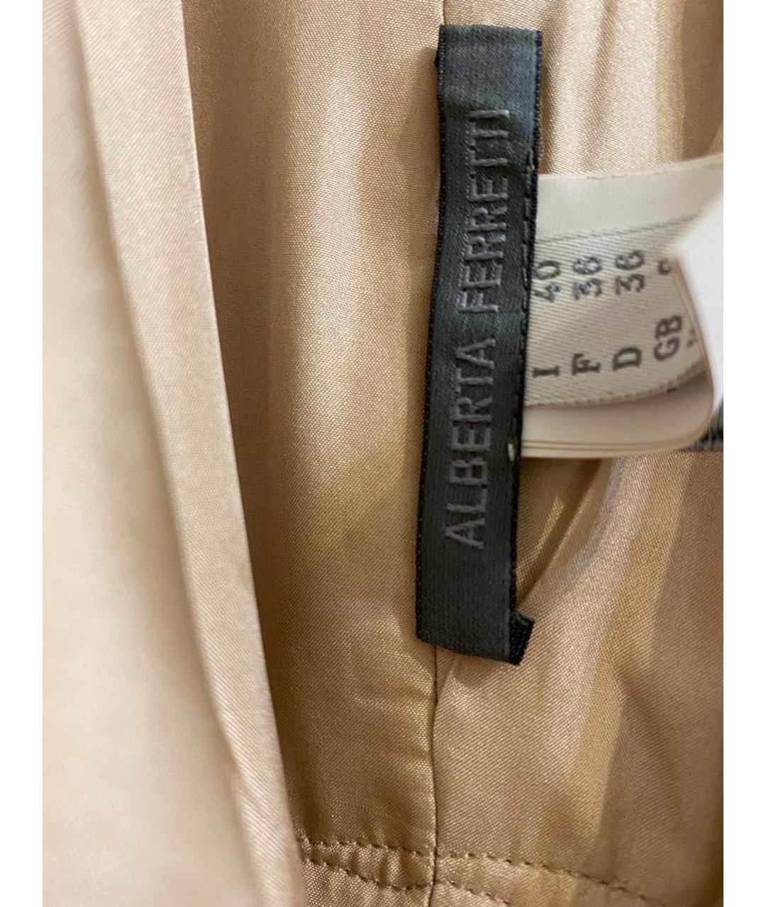 ALBERTA FERRETTI Бежевое вечернее платье, фото 3