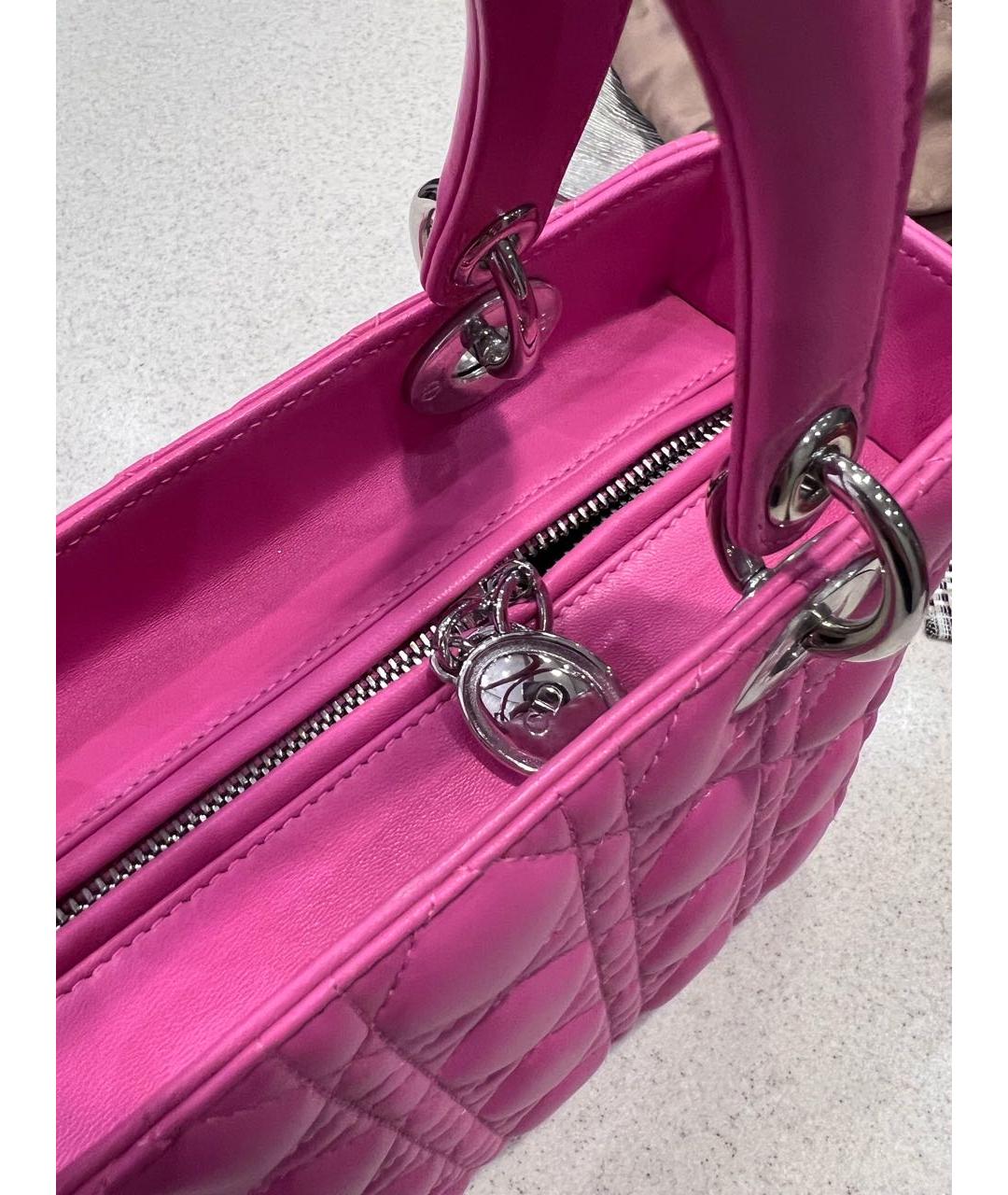 CHRISTIAN DIOR PRE-OWNED Розовая кожаная сумка с короткими ручками, фото 2