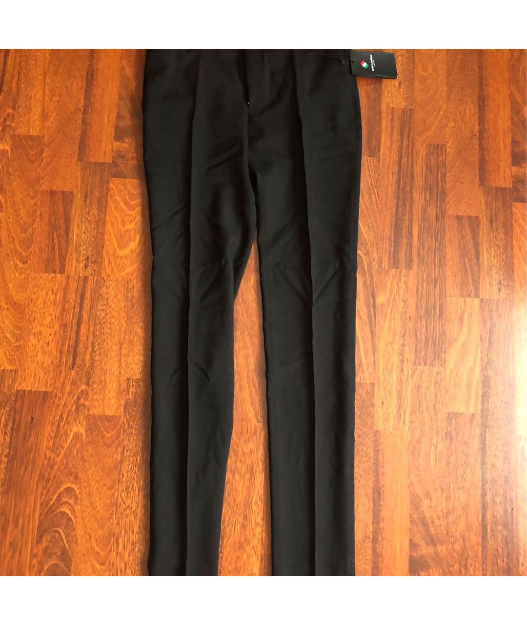 SAINT LAURENT Черные шерстяные брюки узкие, фото 2