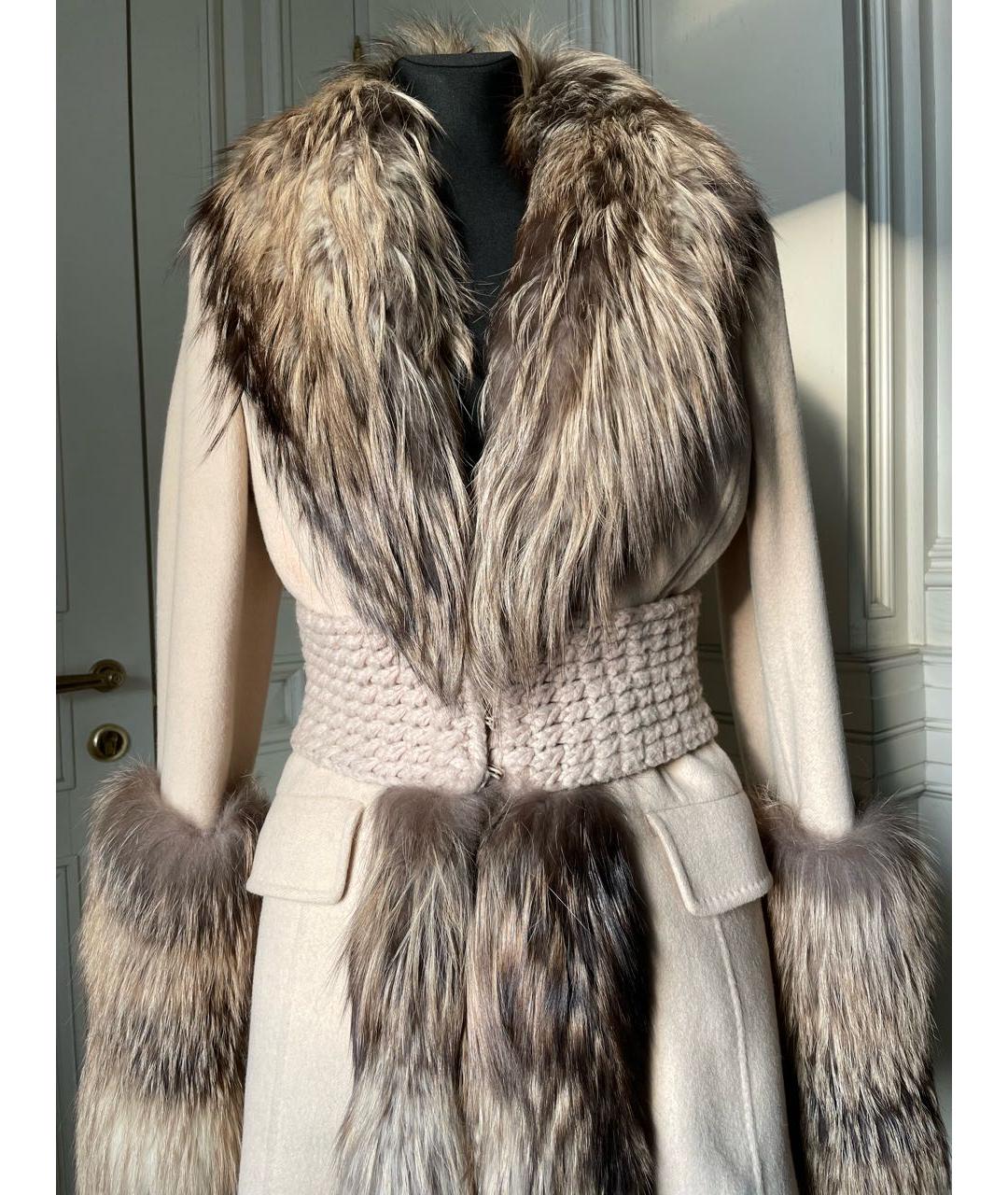 ERMANNO SCERVINO Бежевое шерстяное пальто, фото 2