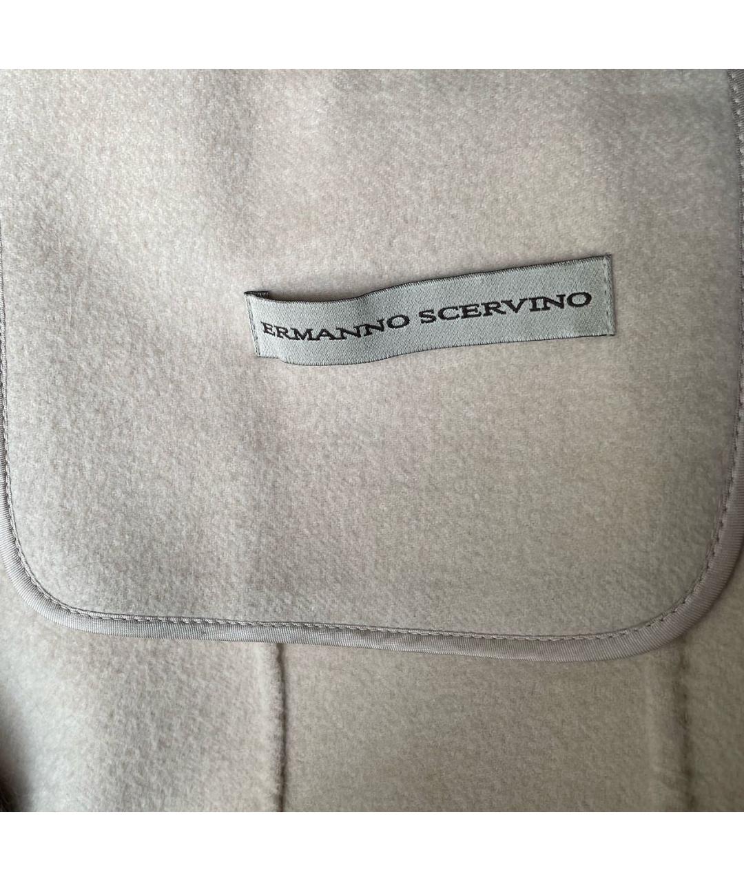ERMANNO SCERVINO Бежевое шерстяное пальто, фото 5