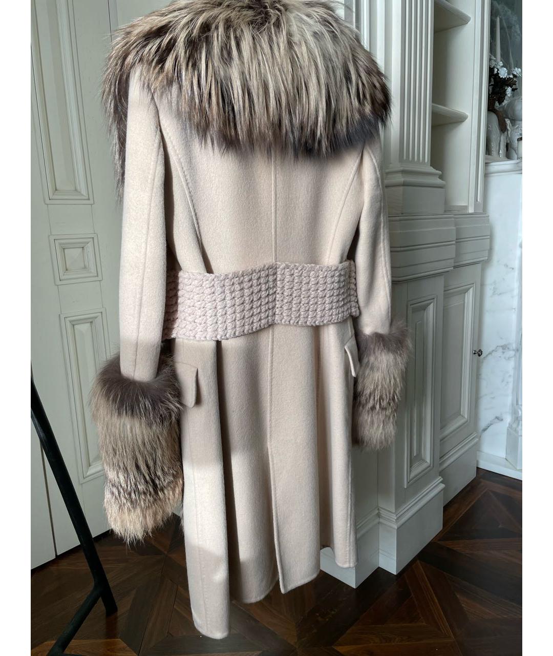 ERMANNO SCERVINO Бежевое шерстяное пальто, фото 4