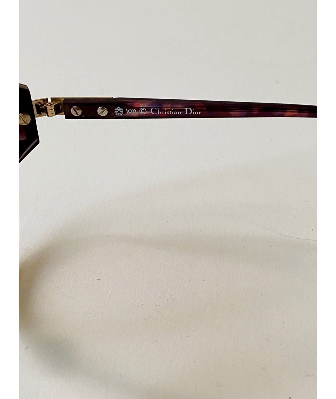 CHRISTIAN DIOR VINTAGE Коричневые пластиковые солнцезащитные очки, фото 6