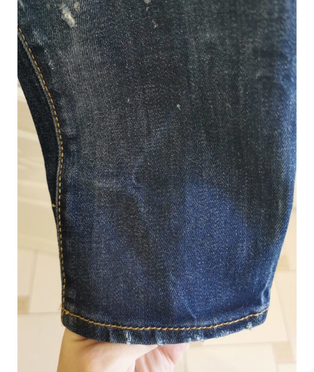 DSQUARED2 Синие хлопковые джинсы слим, фото 8