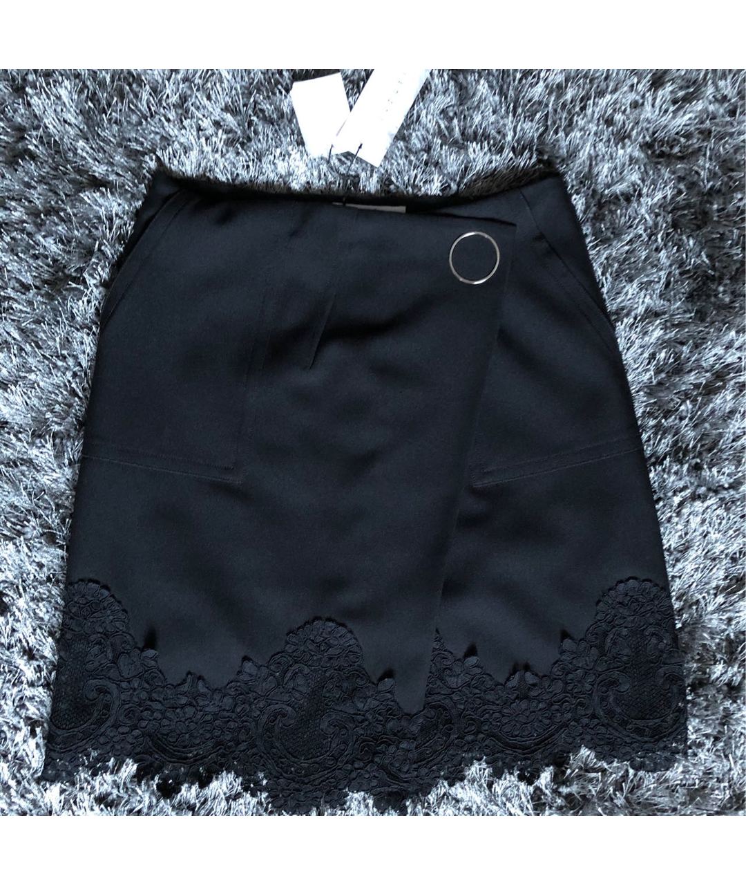 SANDRO Черная полиэстеровая юбка мини, фото 5