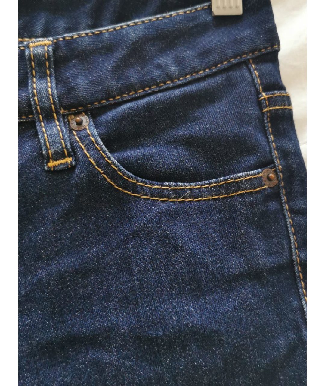 DSQUARED2 Темно-синие хлопковые прямые джинсы, фото 5
