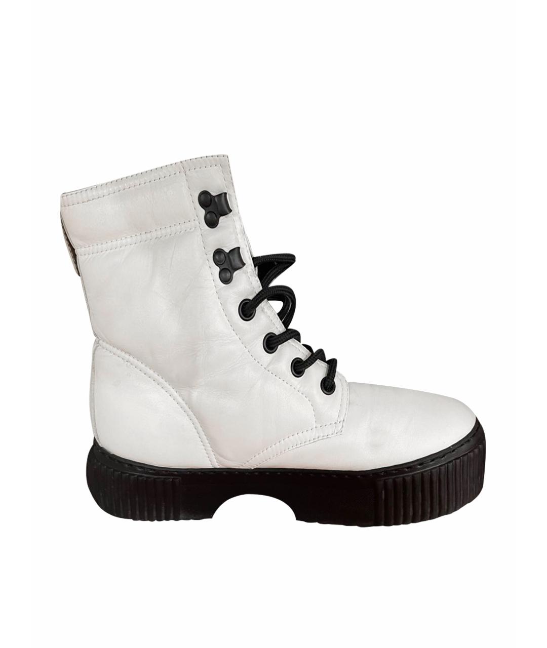 AGL Белые кожаные ботинки, фото 1