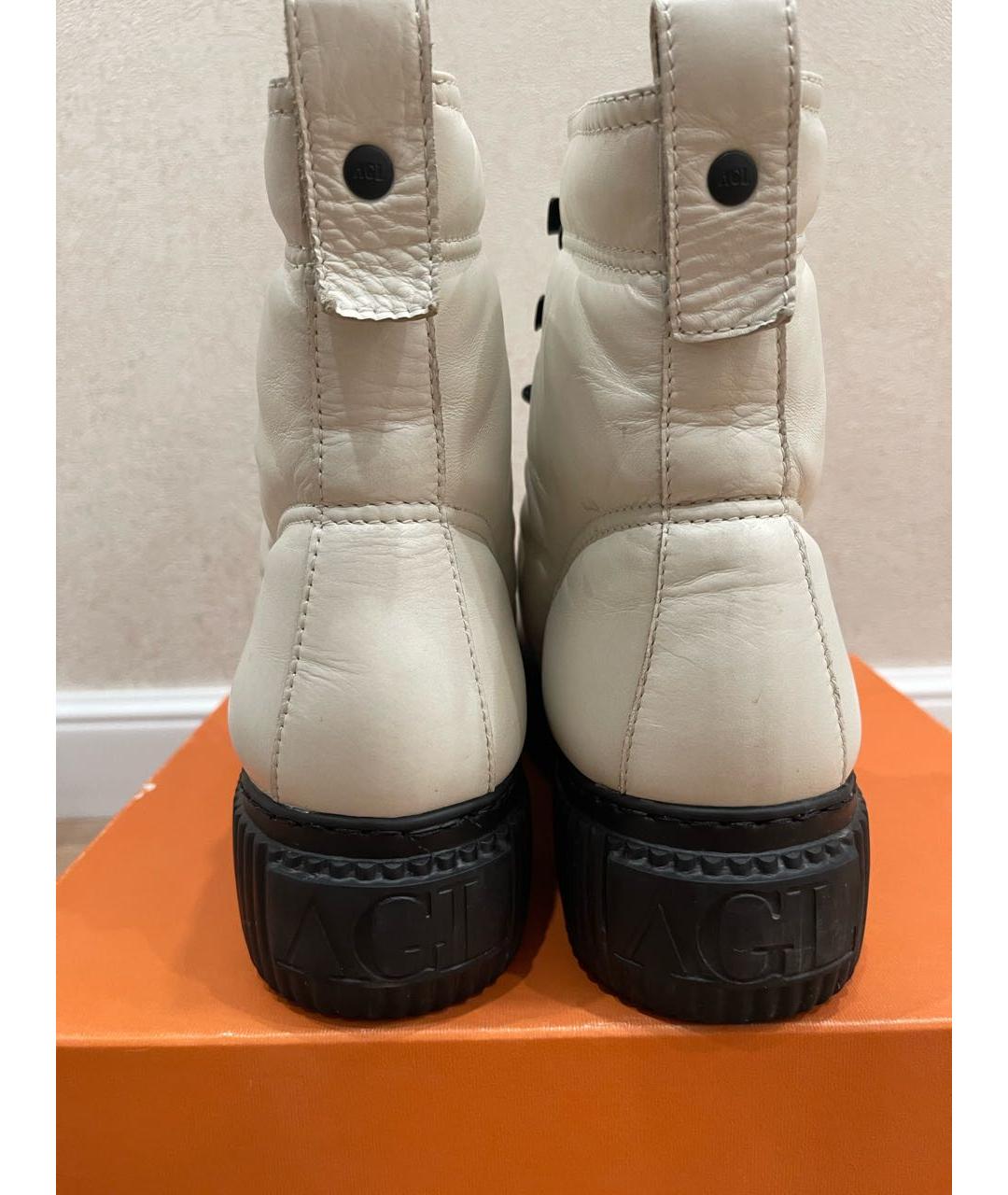 AGL Белые кожаные ботинки, фото 5