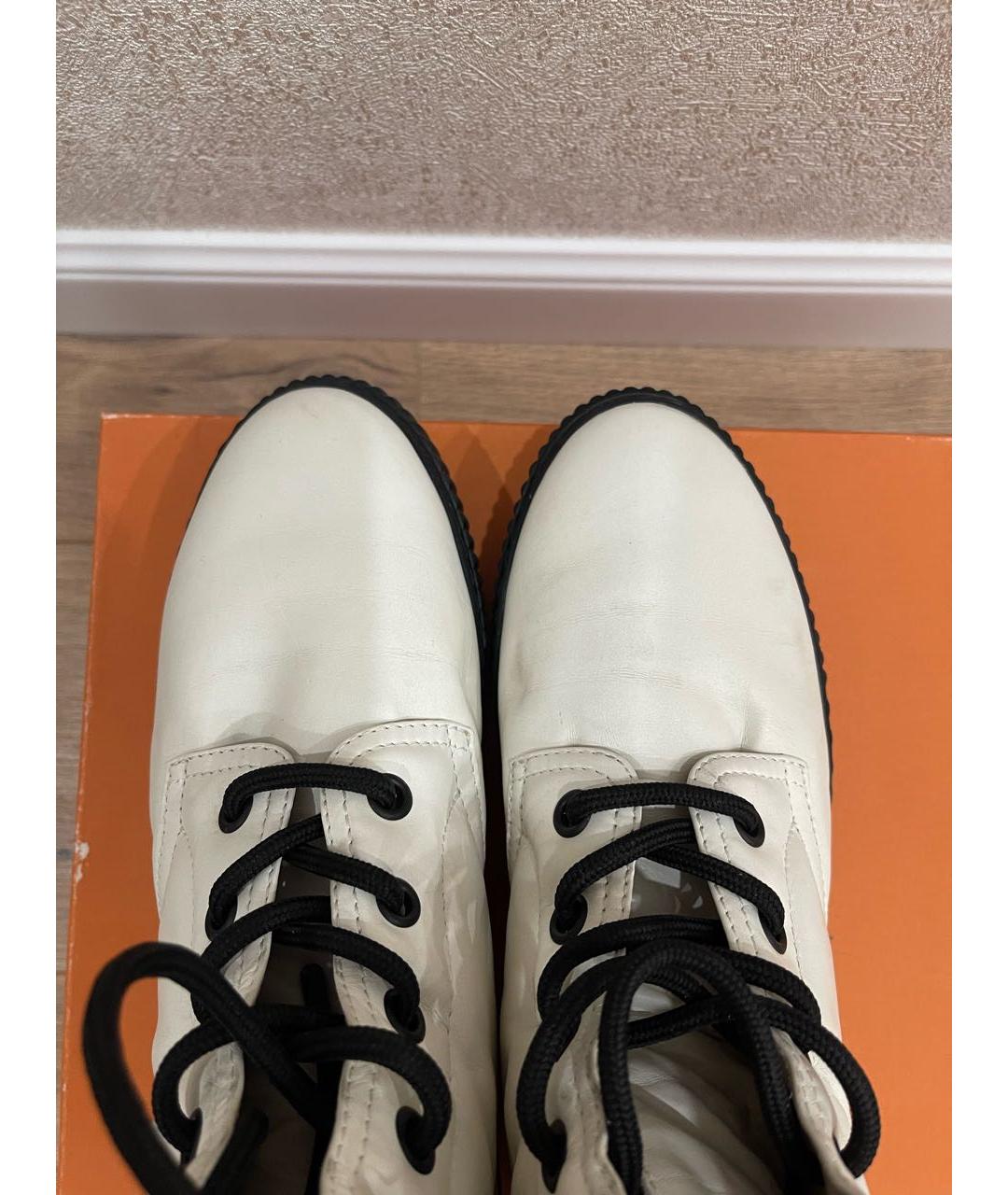AGL Белые кожаные ботинки, фото 4