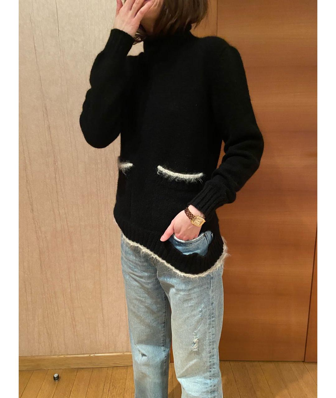 CELINE Черный кашемировый джемпер / свитер, фото 2
