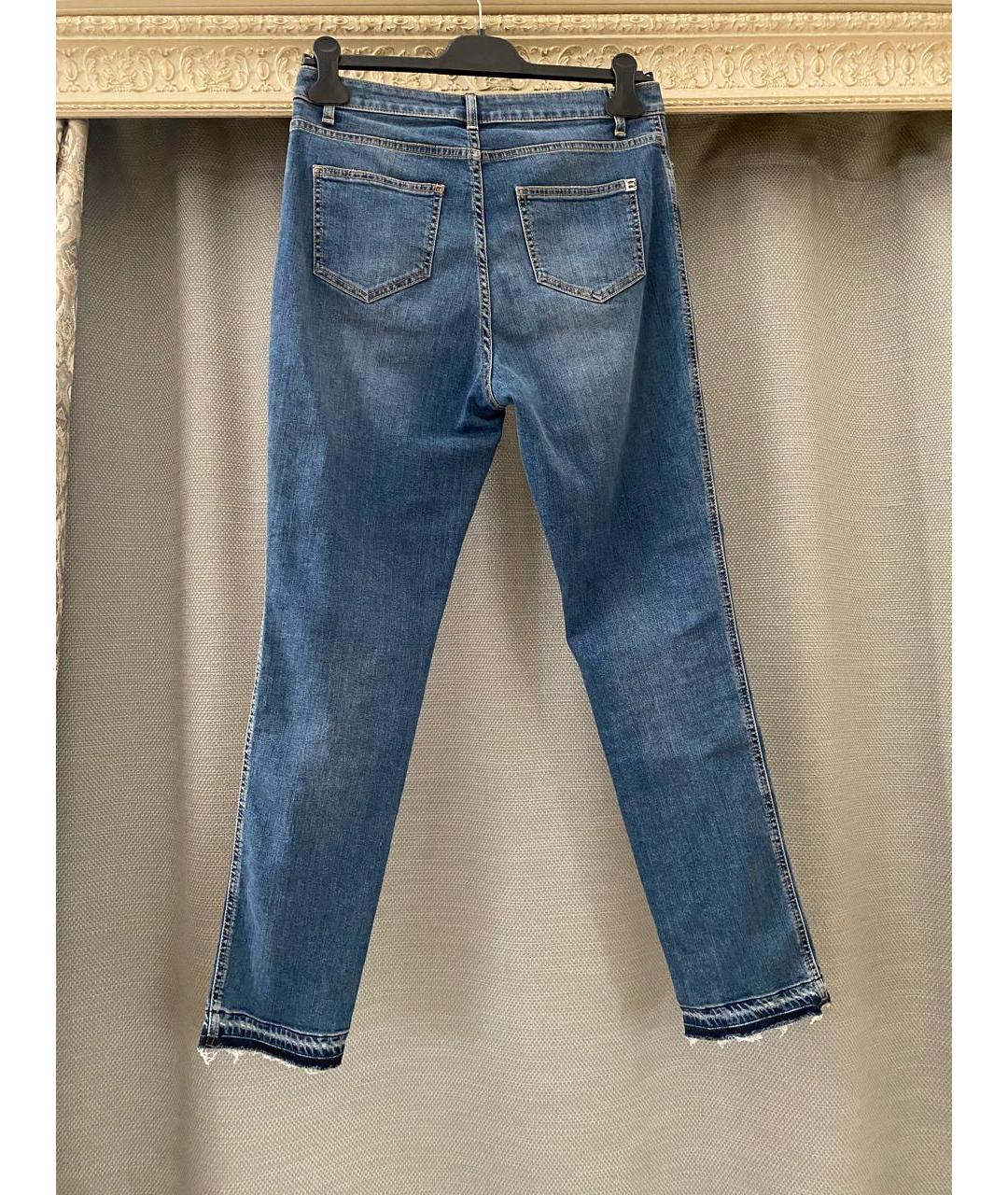 ERMANNO ERMANNO Синие хлопко-эластановые джинсы слим, фото 6