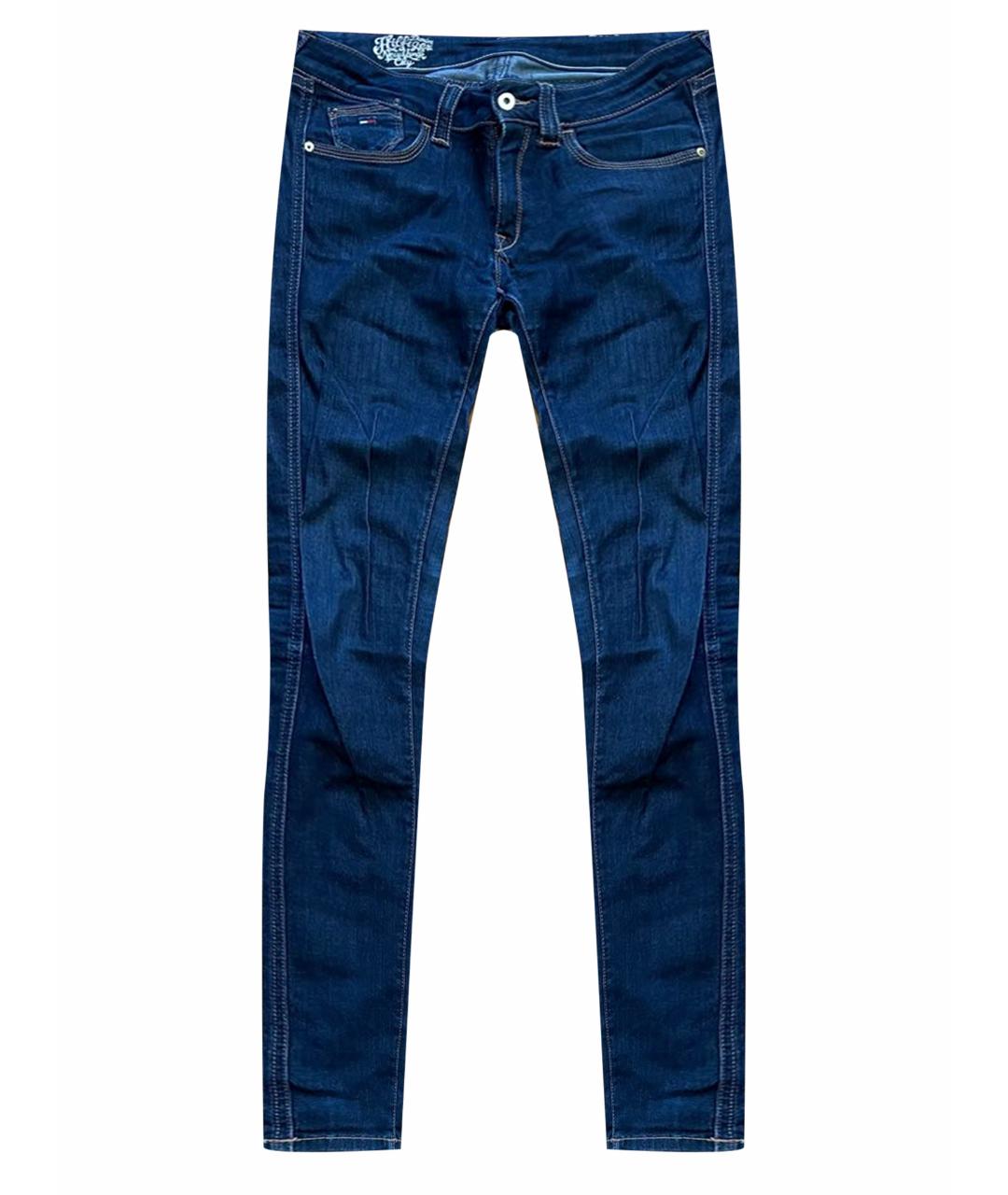HILFIGER COLLECTION Темно-синие хлопко-эластановые джинсы слим, фото 1