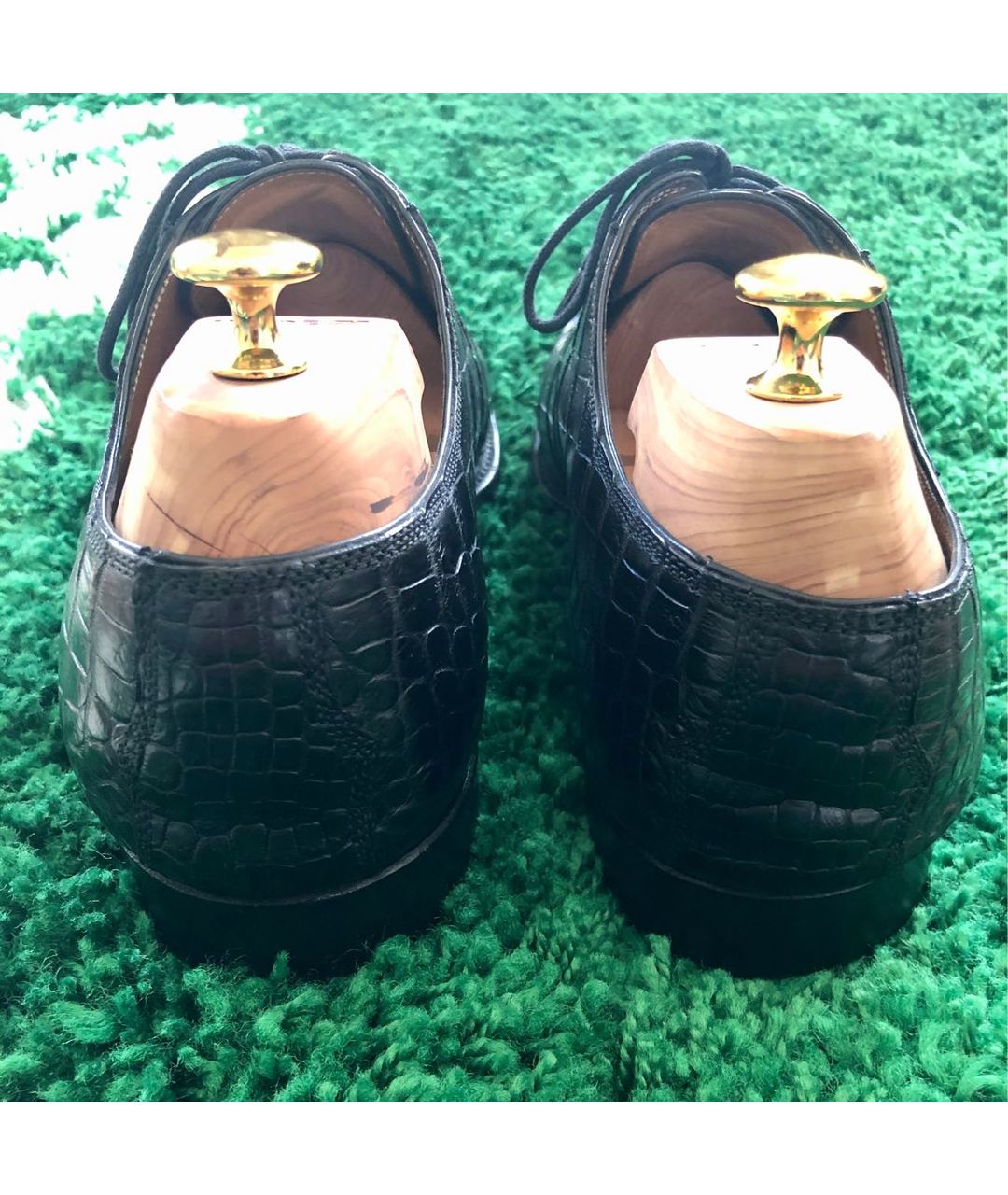 KITON Черные туфли из экзотической кожи, фото 4