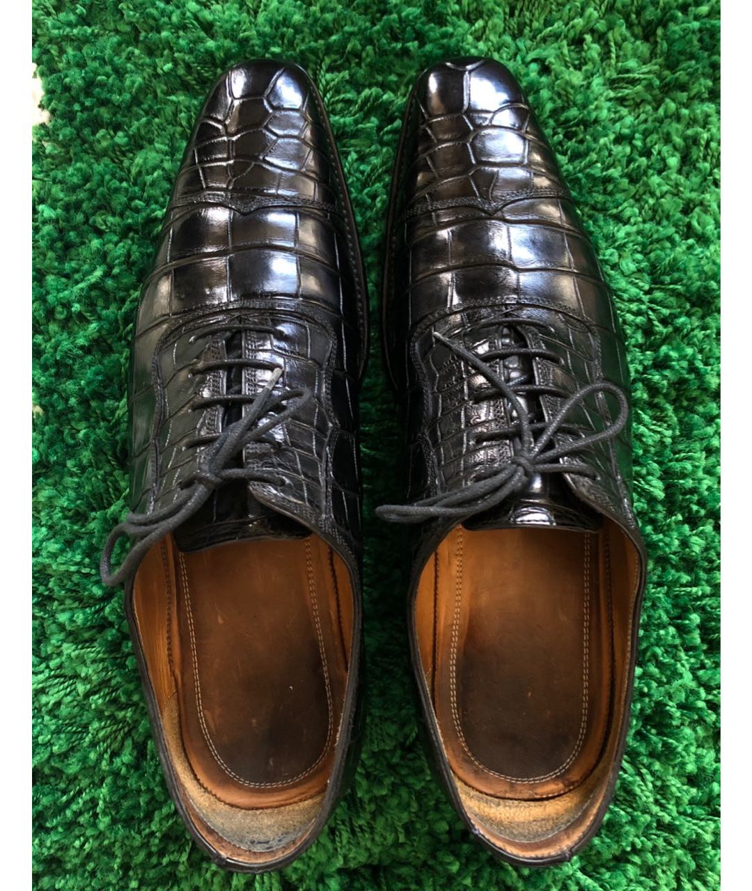 KITON Черные туфли из экзотической кожи, фото 3