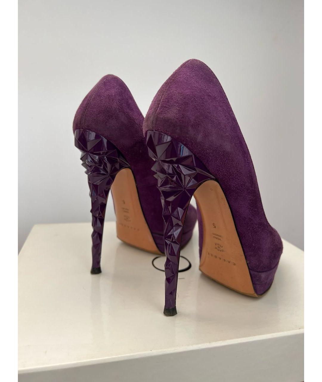 CASADEI Фиолетовые замшевые туфли, фото 3