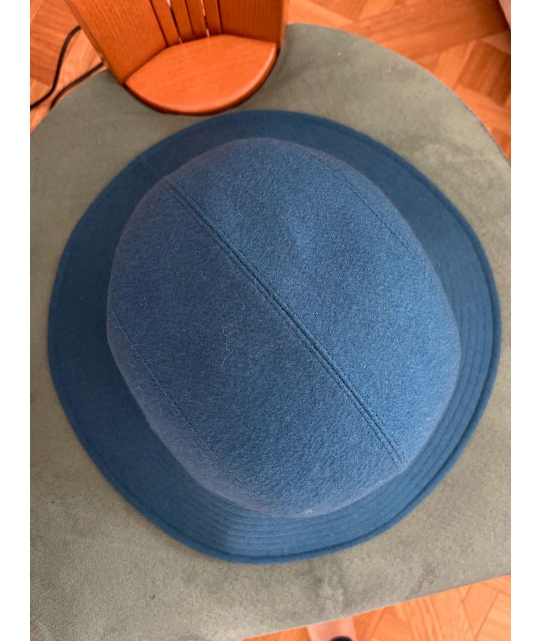 HERMES Синяя кашемировая шляпа, фото 3
