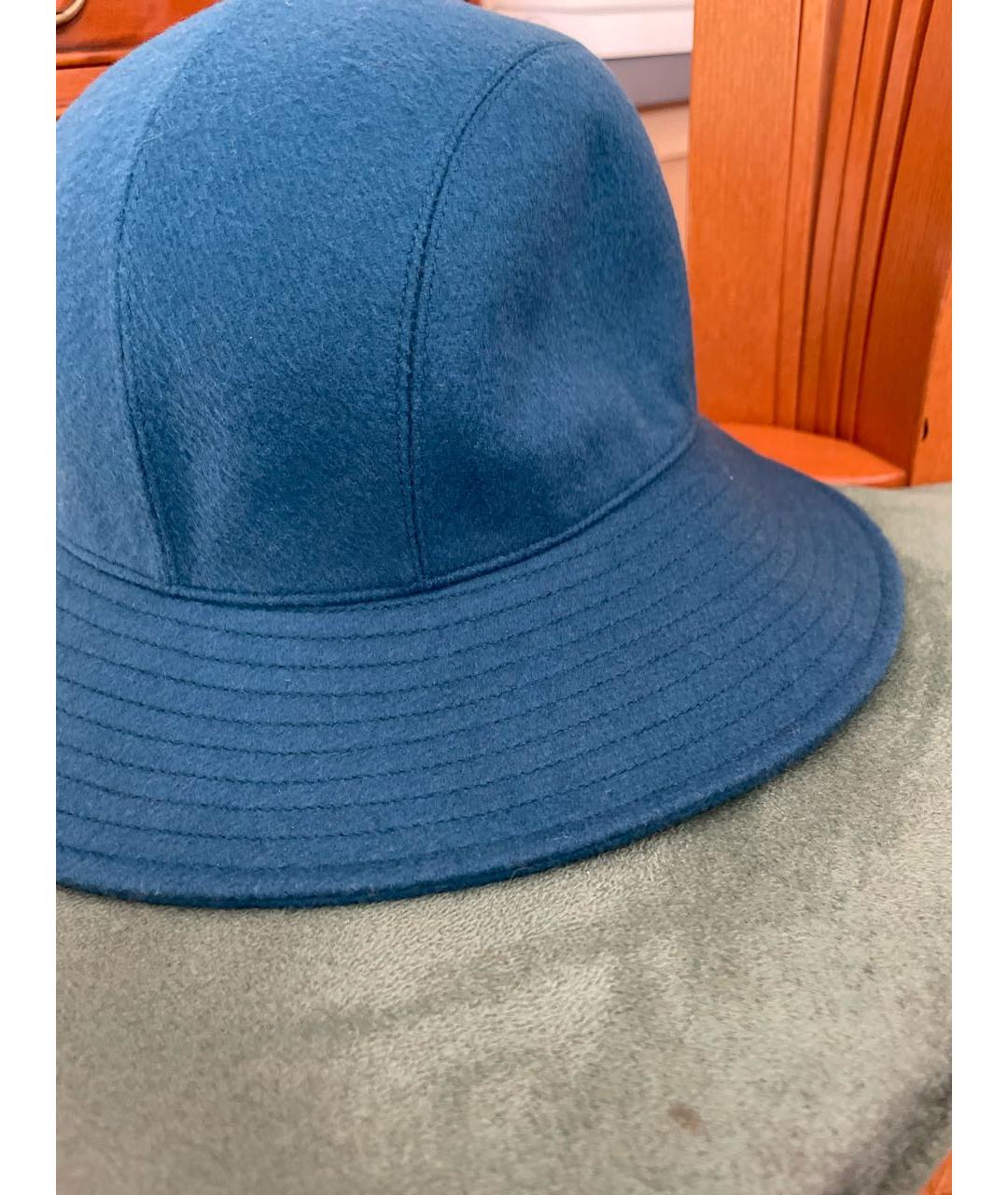 HERMES Синяя кашемировая шляпа, фото 2