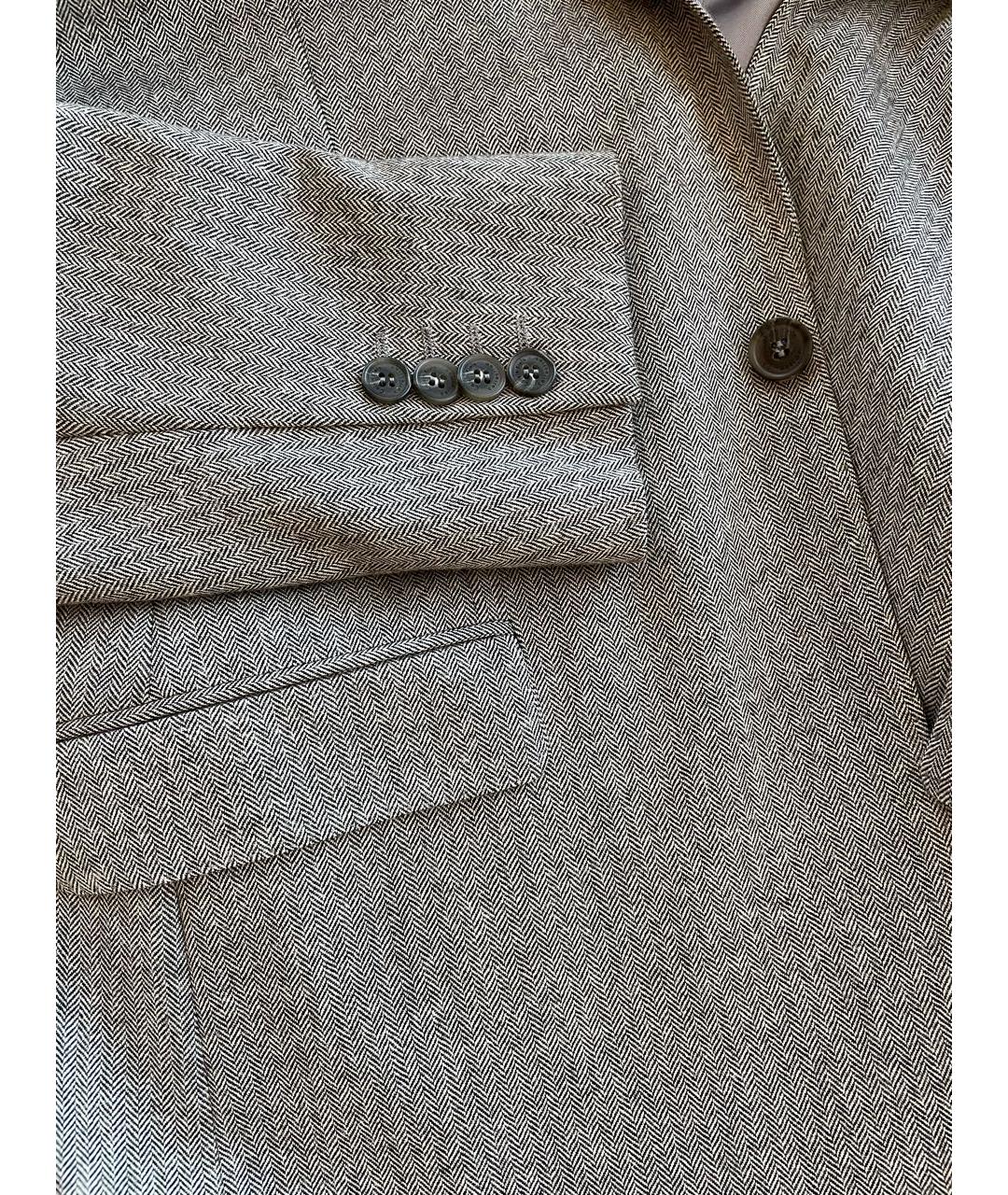 CALVIN KLEIN Серый вискозный пиджак, фото 4