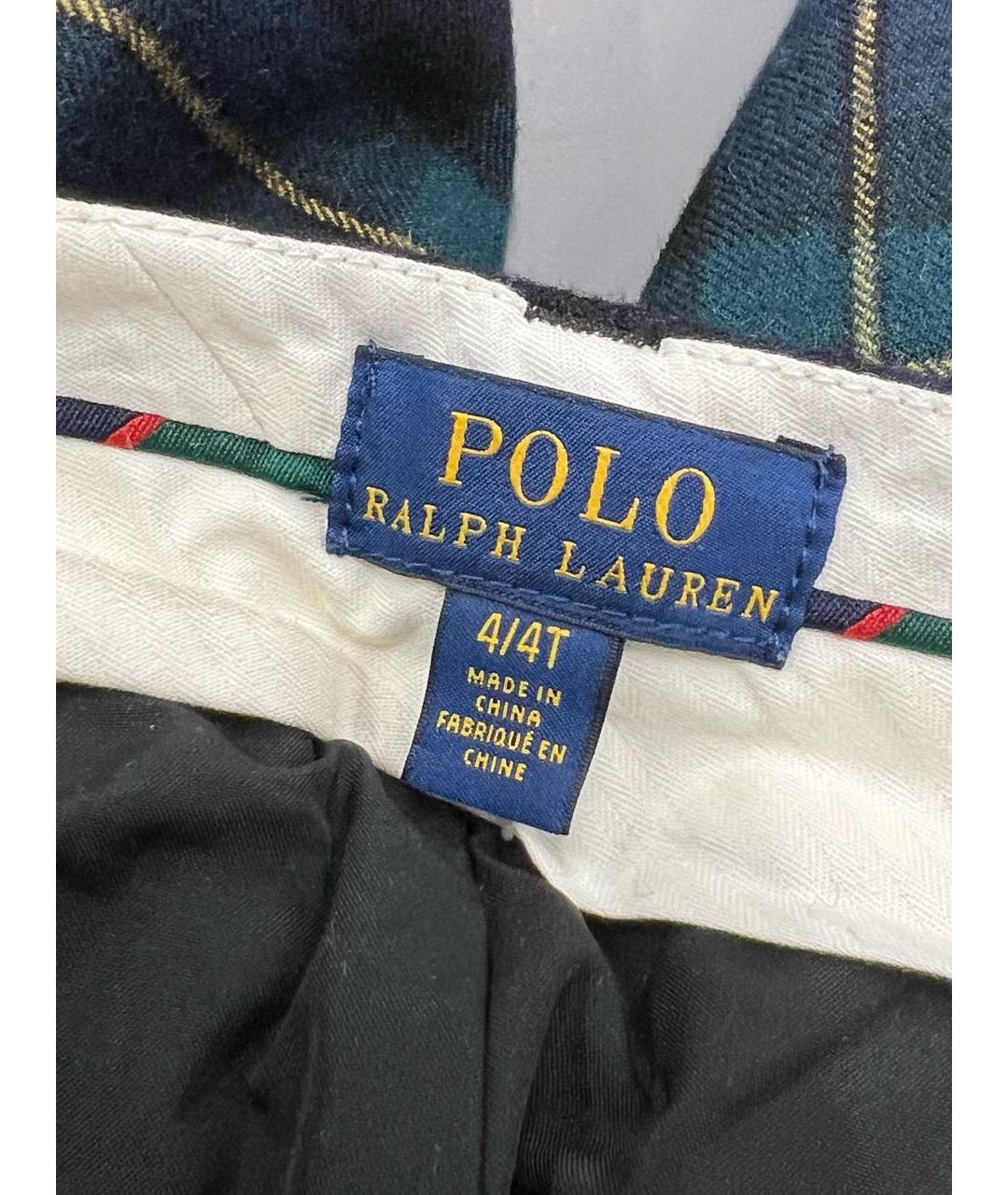 POLO RALPH LAUREN Зеленые шерстяные брюки и шорты, фото 5