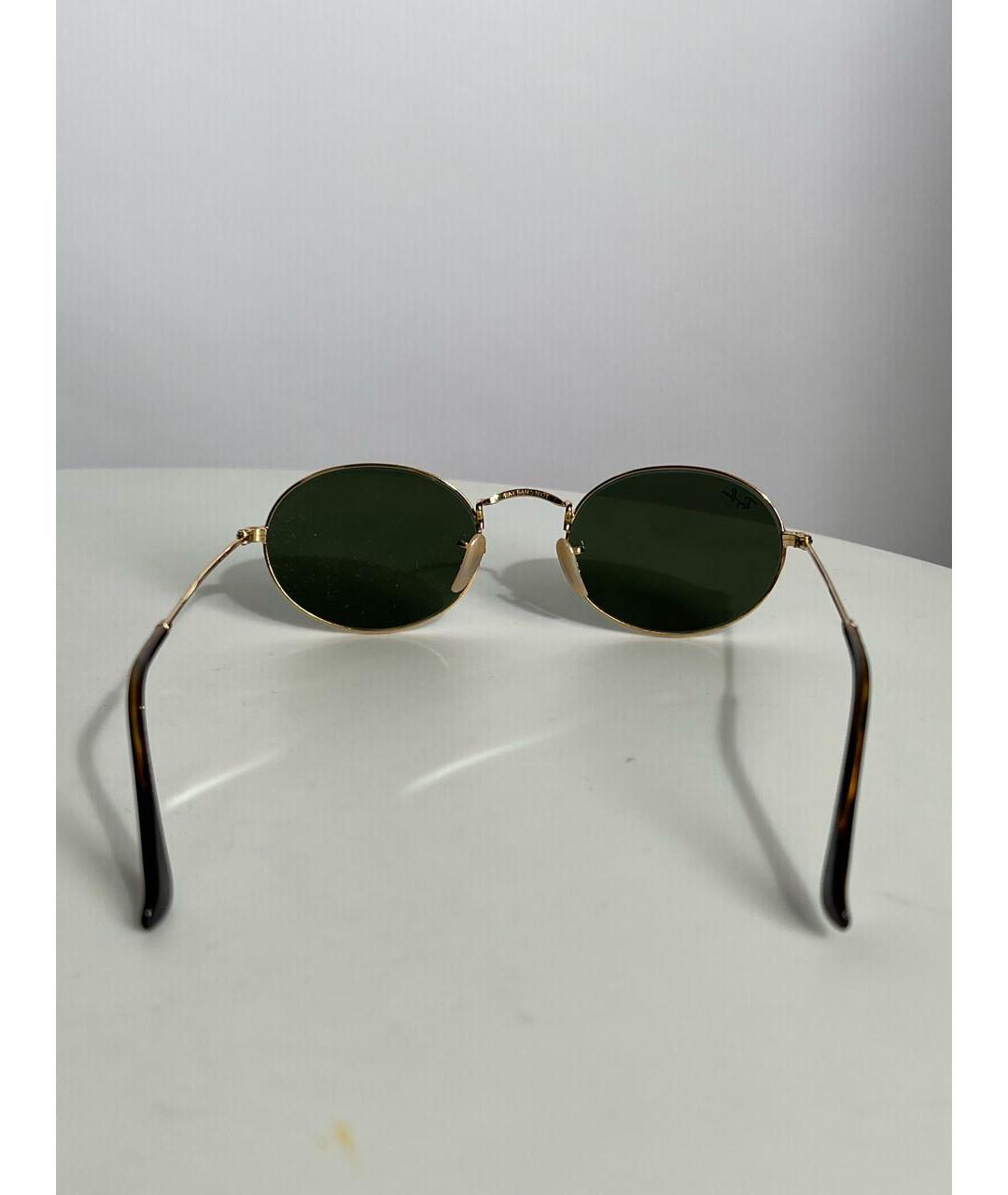RAY BAN Золотые солнцезащитные очки, фото 4