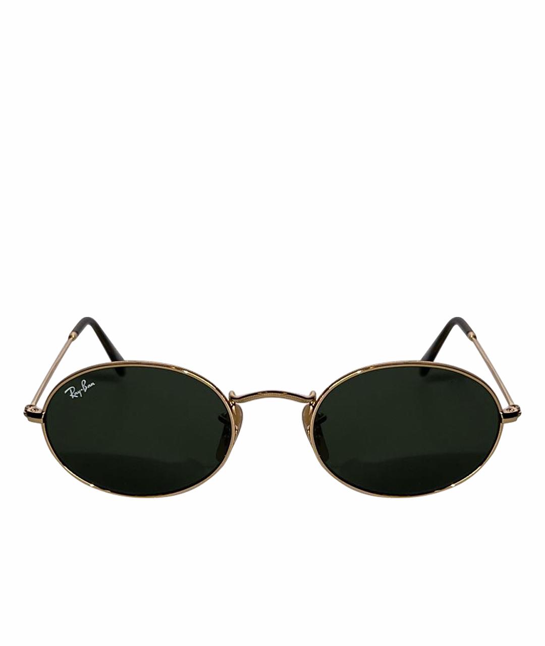 RAY BAN Золотые солнцезащитные очки, фото 1