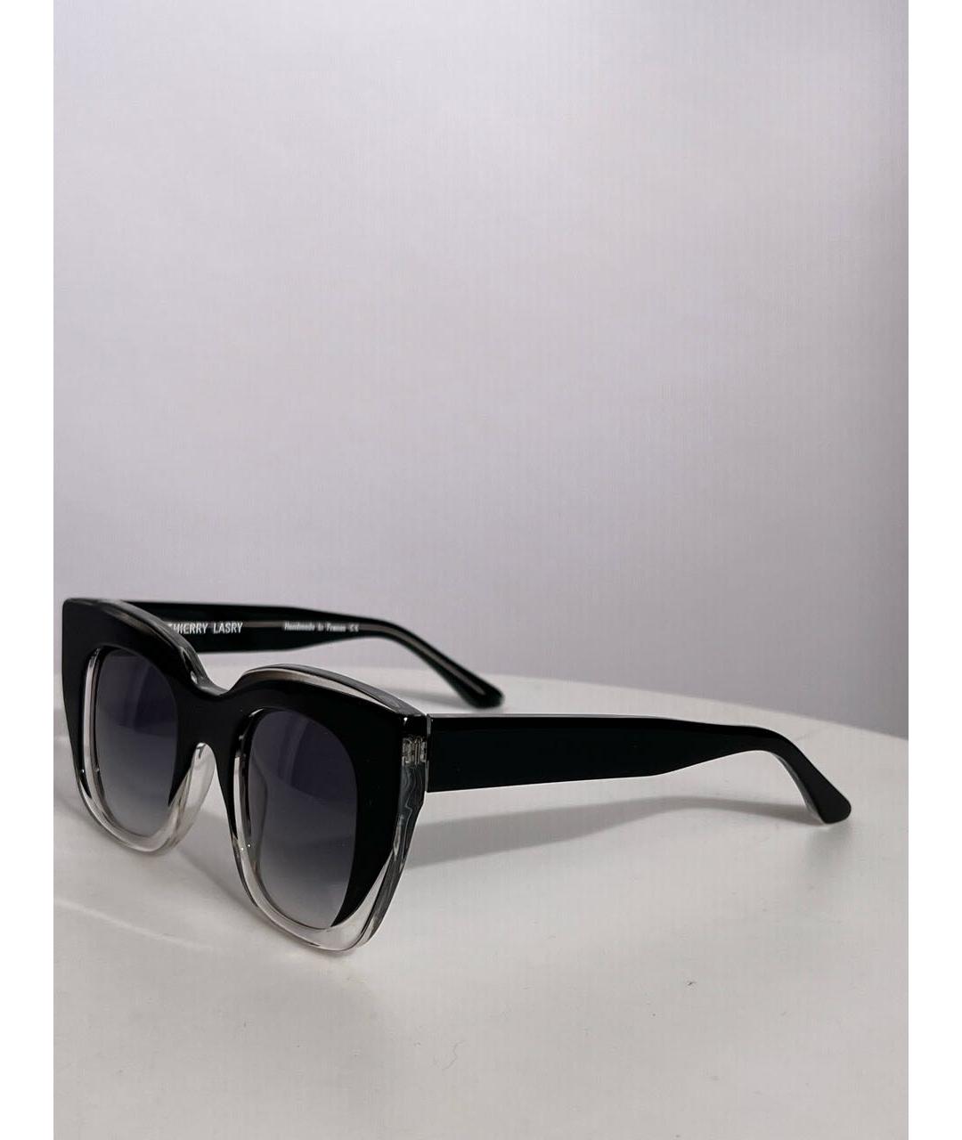 THIERRY LASRY Черные пластиковые солнцезащитные очки, фото 4