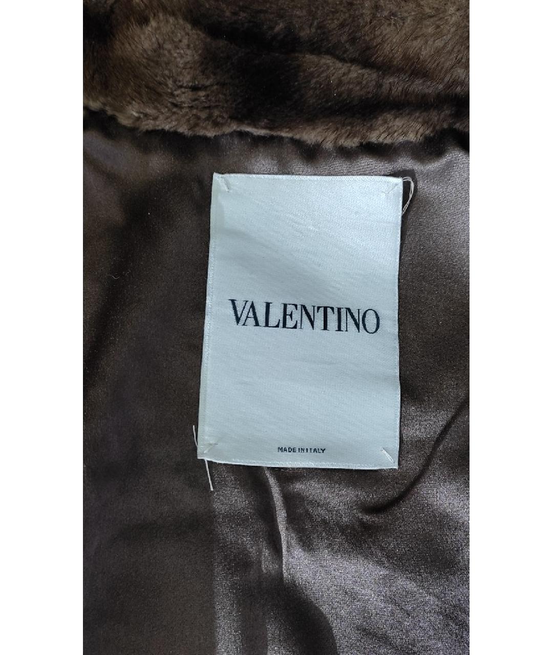 VALENTINO Коричневая меховая шуба, фото 4