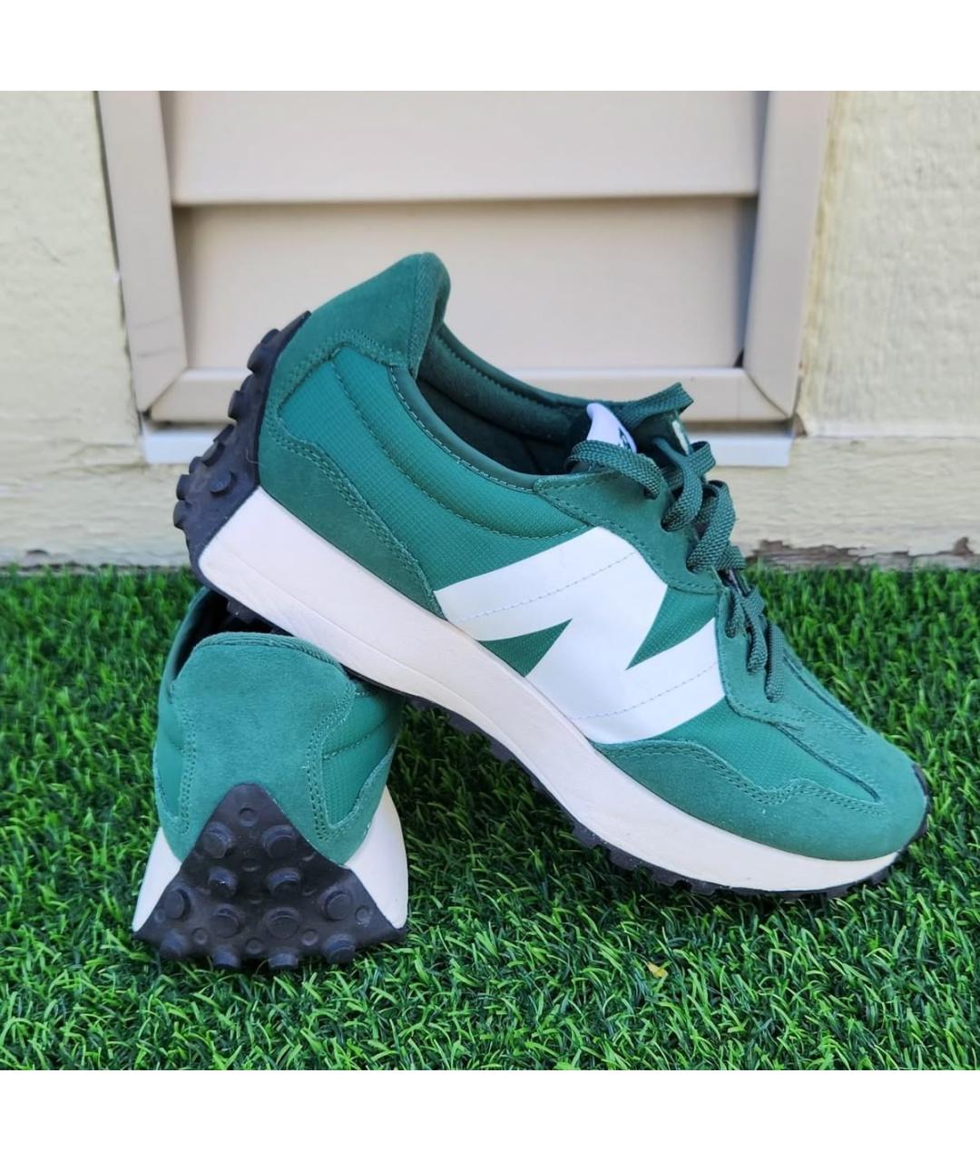 NEW BALANCE Зеленые замшевые кроссовки, фото 5
