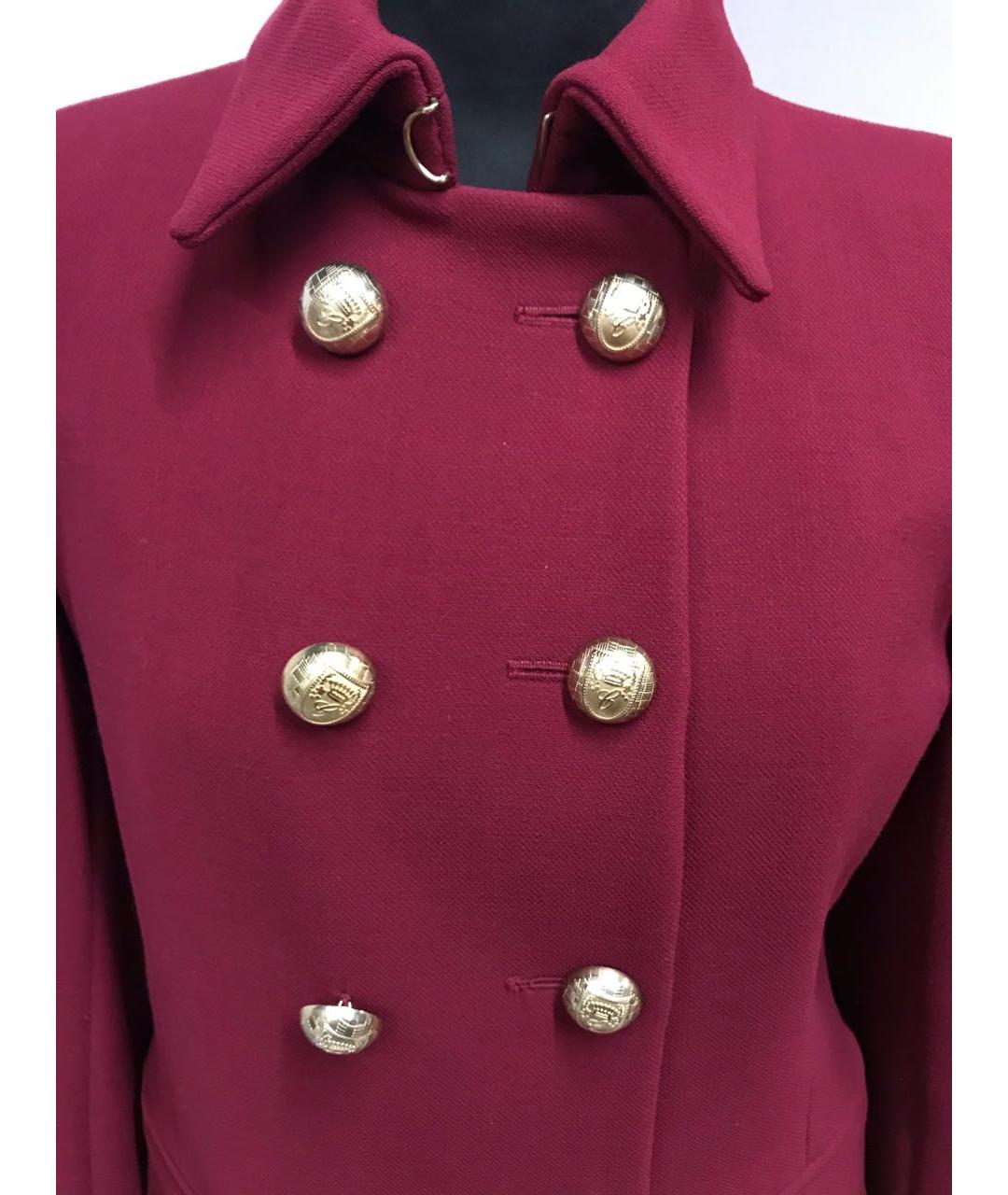 CHLOE Бордовое шерстяное пальто, фото 5
