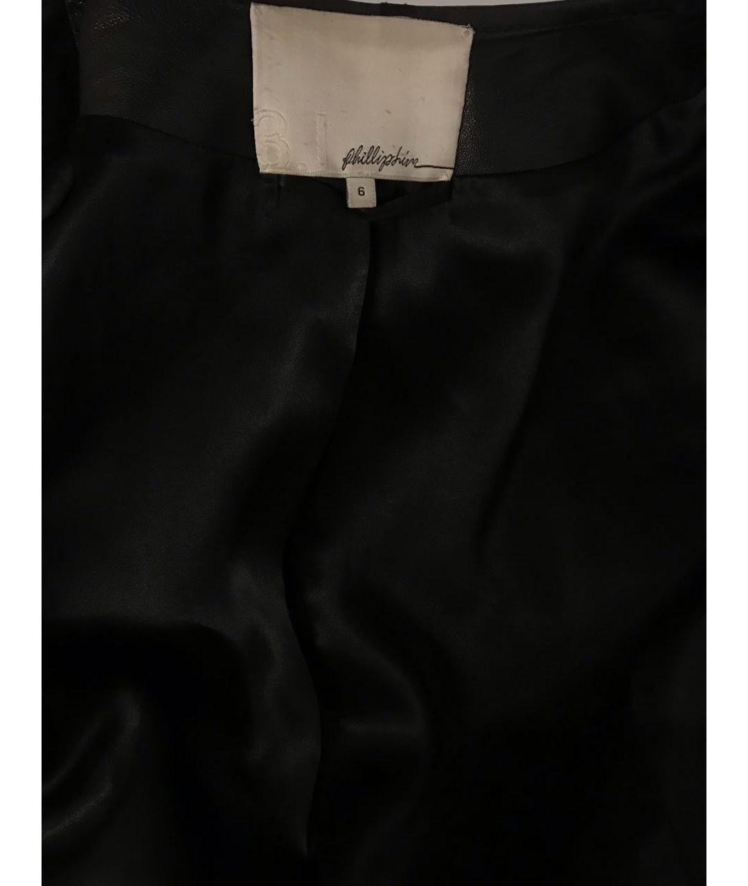 3.1 PHILLIP LIM Черная кожаная куртка, фото 4