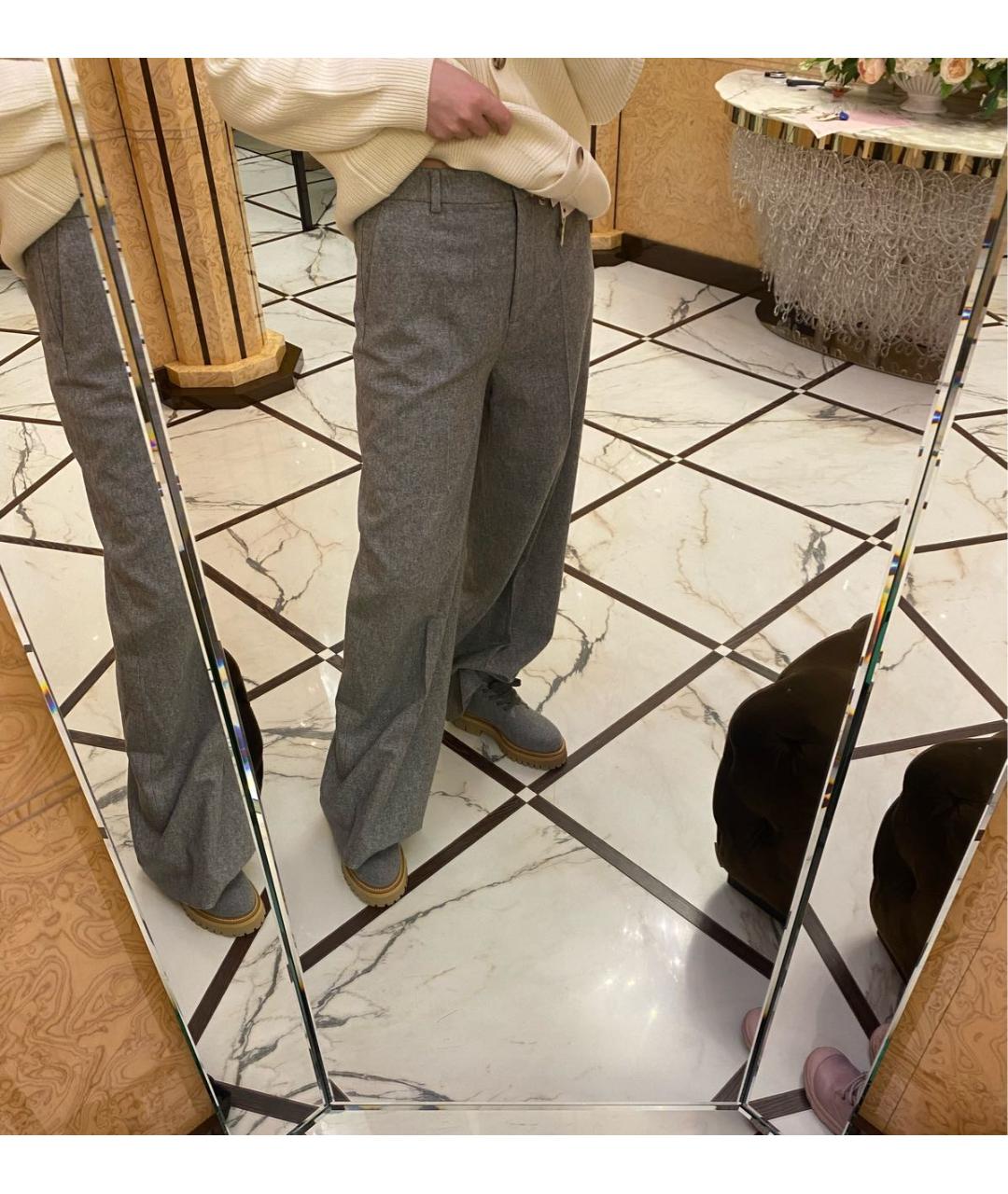 JOSEPH Серые шерстяные брюки широкие, фото 5