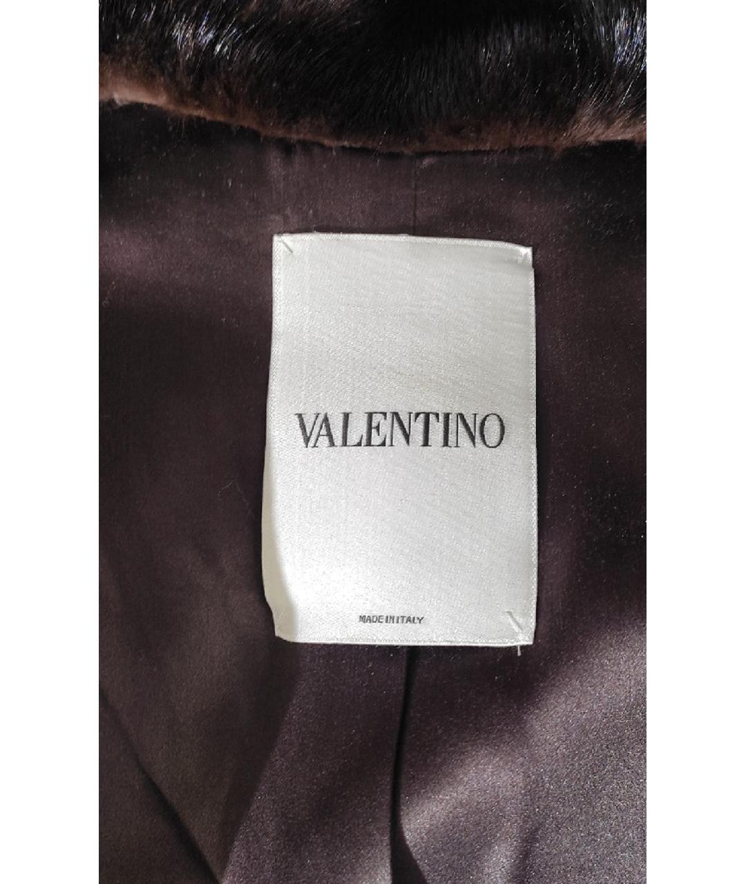 VALENTINO Коричневая меховая шуба, фото 4