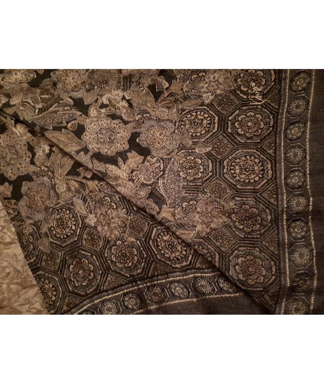 KENZO Серый шелковый платок, фото 8