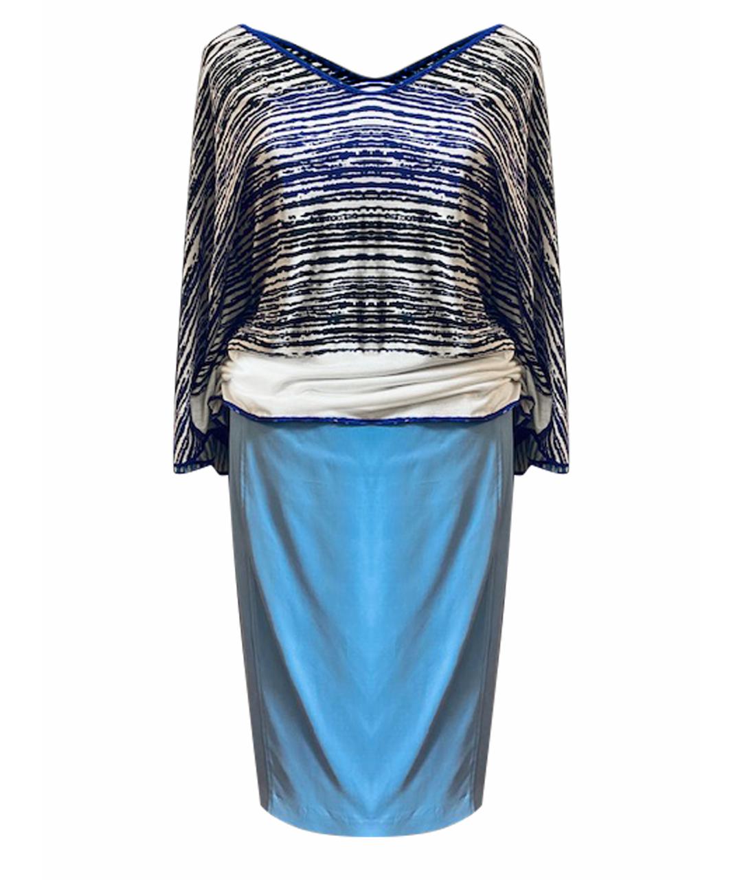 GIORGIO GRATI Голубой вискозный костюм с юбками, фото 1
