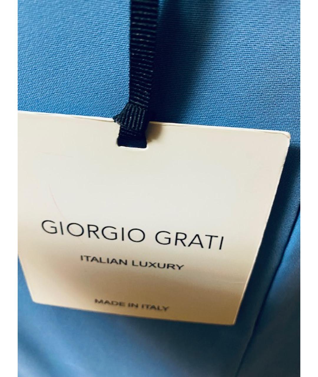 GIORGIO GRATI Голубой вискозный костюм с юбками, фото 4
