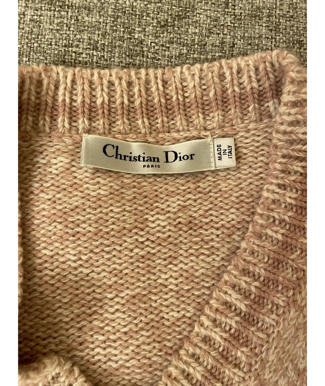 CHRISTIAN DIOR PRE-OWNED Розовый шерстяной джемпер / свитер, фото 3