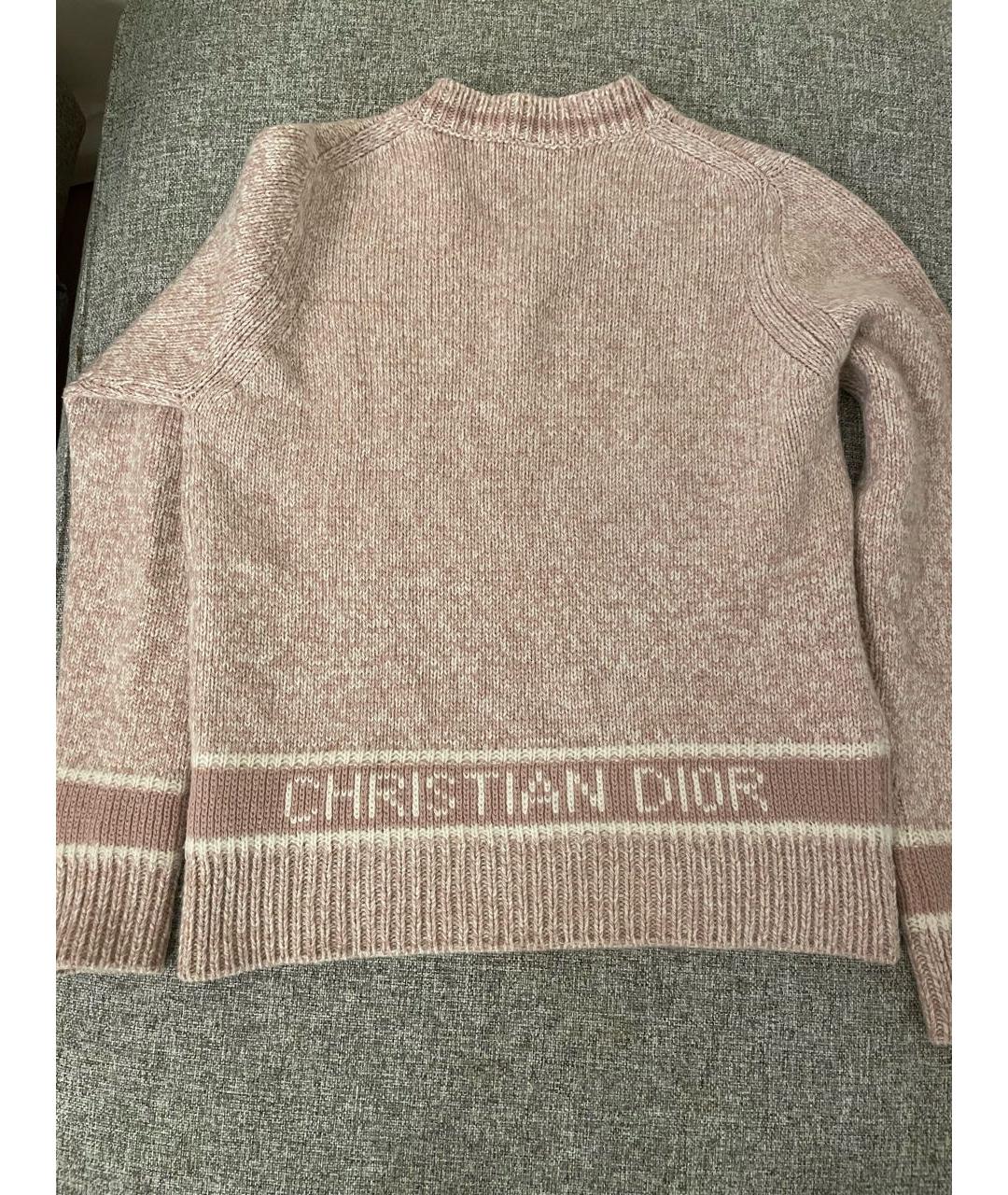 CHRISTIAN DIOR PRE-OWNED Розовый шерстяной джемпер / свитер, фото 2