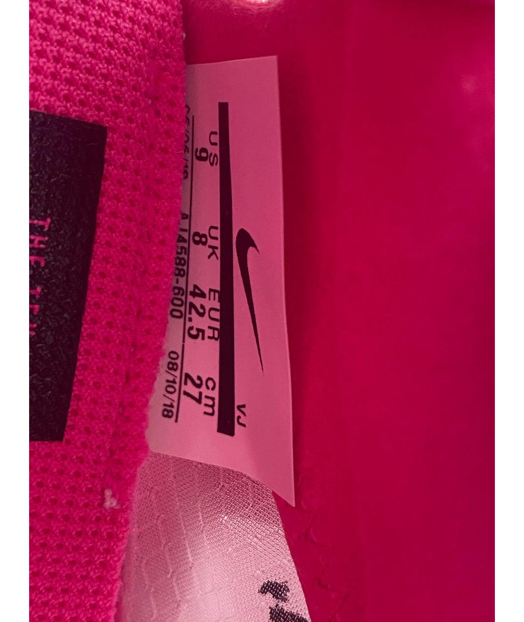NIKE X OFF-WHITE Розовые низкие кроссовки / кеды, фото 4
