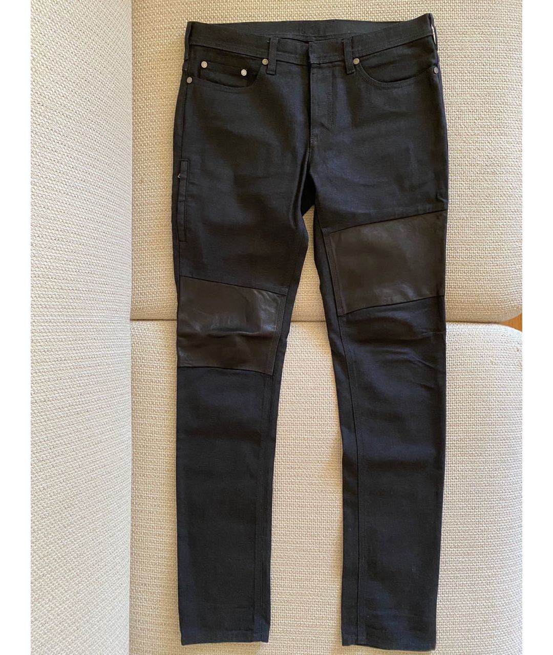 NEIL BARRETT Серые хлопко-эластановые джинсы скинни, фото 6