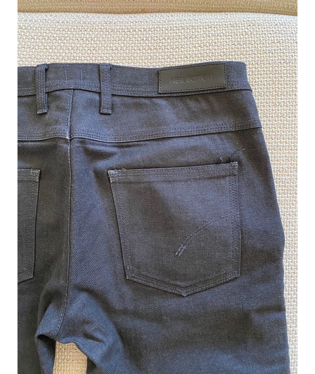 NEIL BARRETT Серые хлопко-эластановые джинсы скинни, фото 3