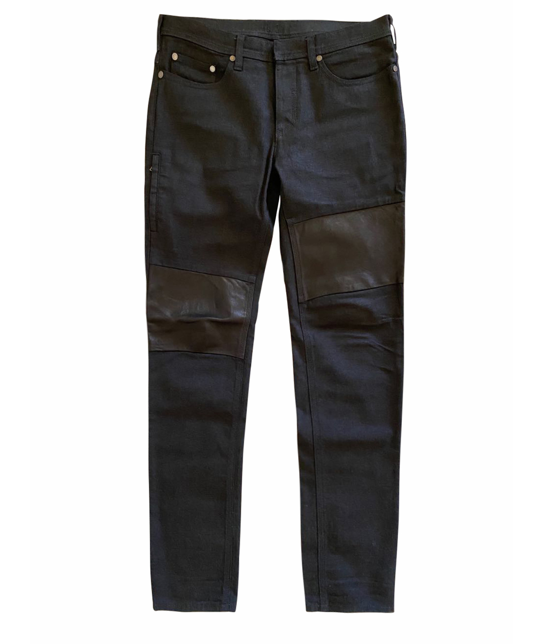 NEIL BARRETT Серые хлопко-эластановые джинсы скинни, фото 1