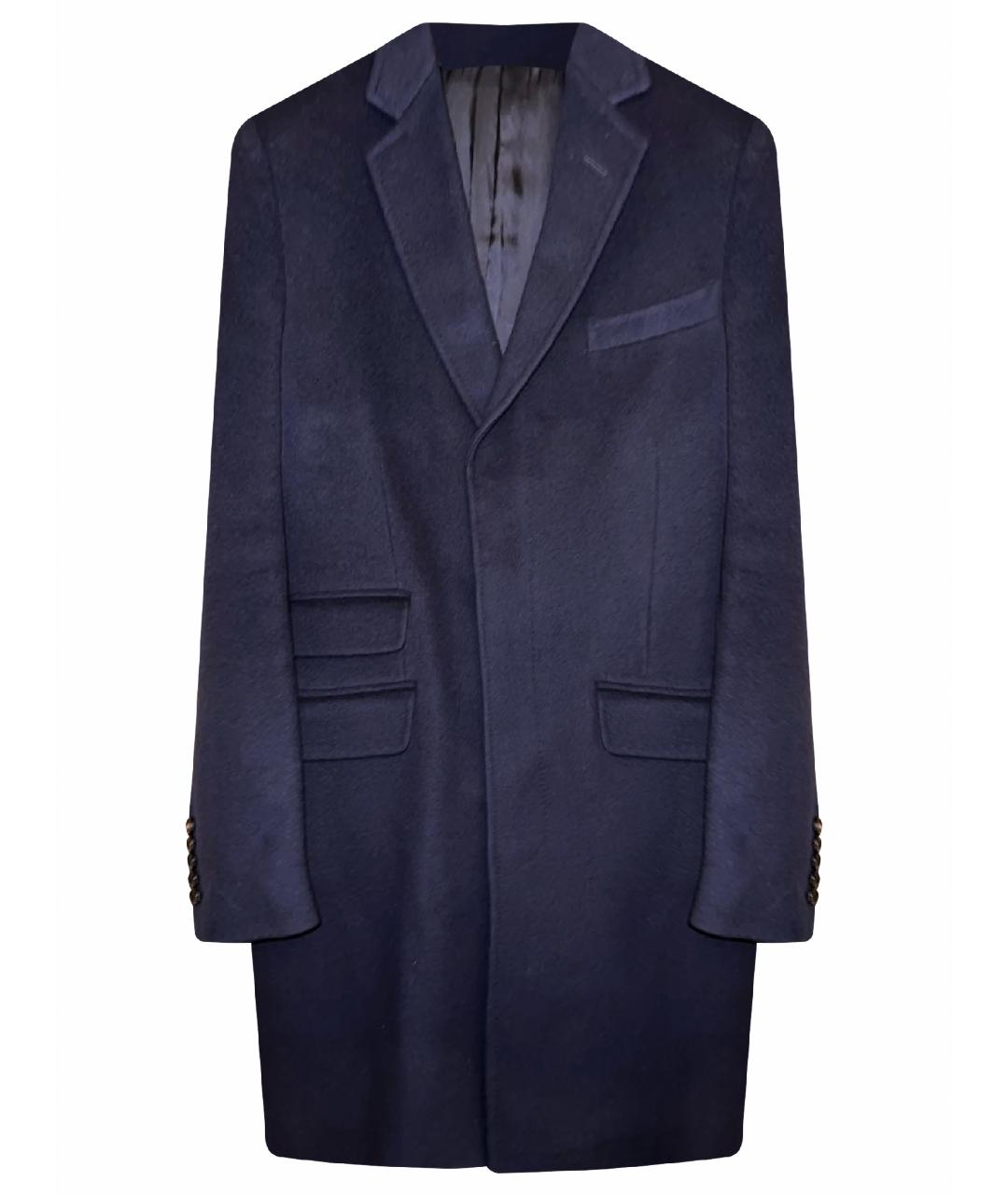 GUCCI Темно-синее шерстяное пальто, фото 1