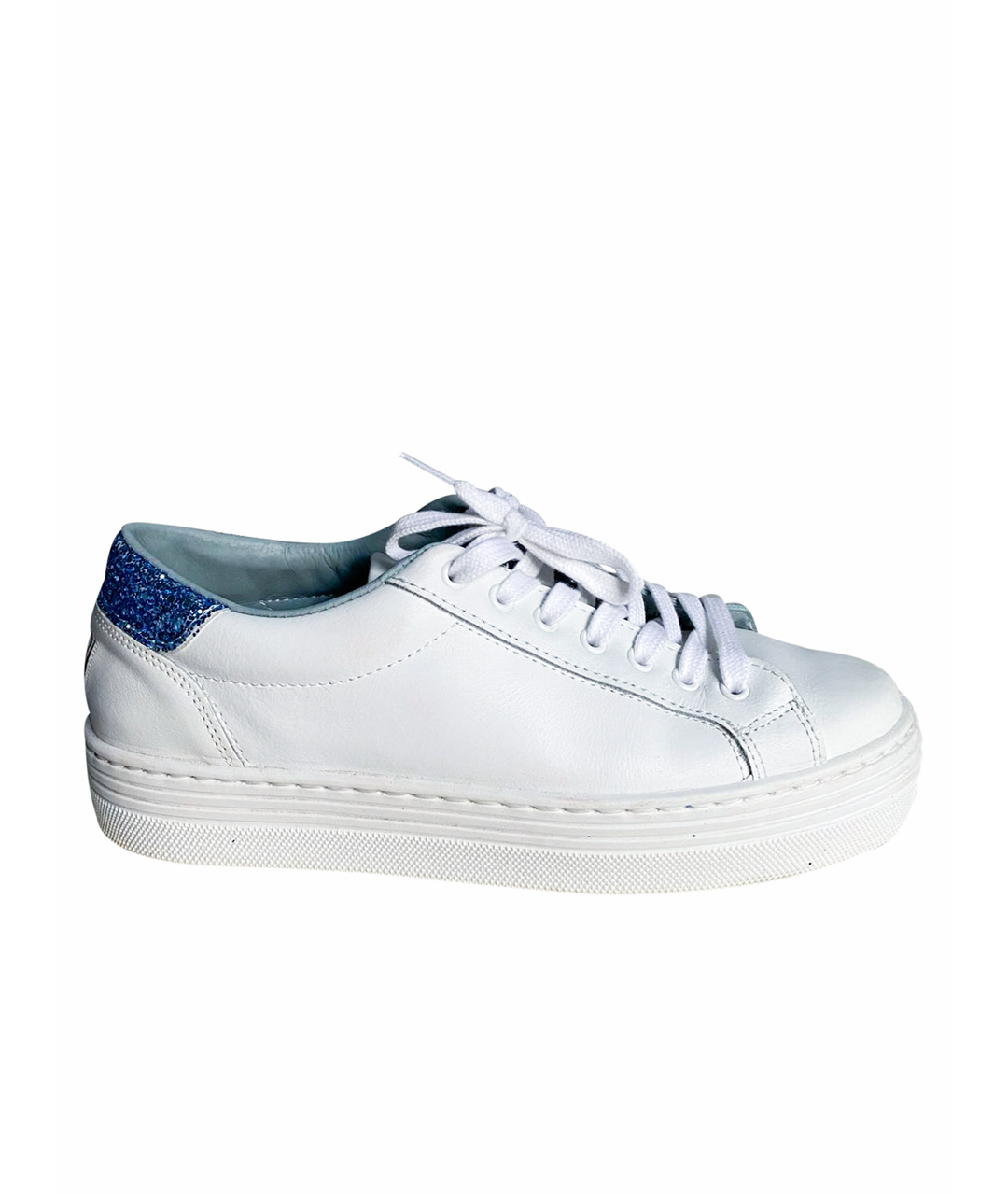 CHIARA FERRAGNI Белые кожаные кроссовки, фото 1