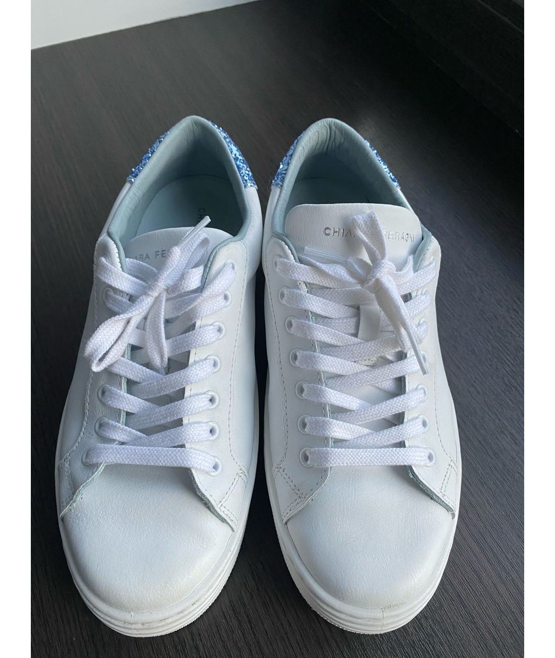 CHIARA FERRAGNI Белые кожаные кроссовки, фото 7