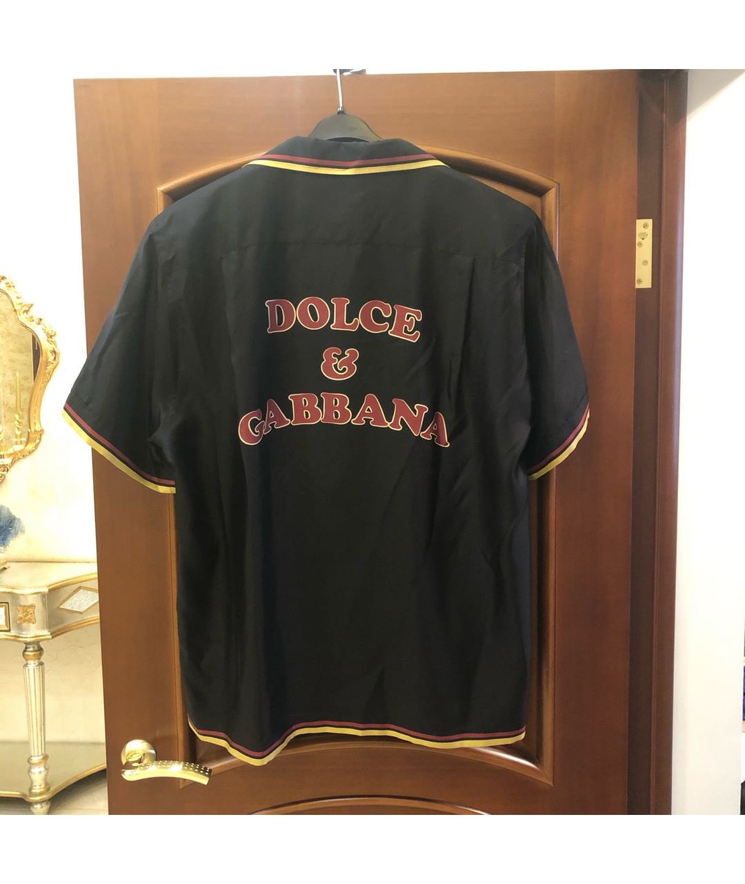 DOLCE&GABBANA Черная шелковая кэжуал рубашка, фото 2